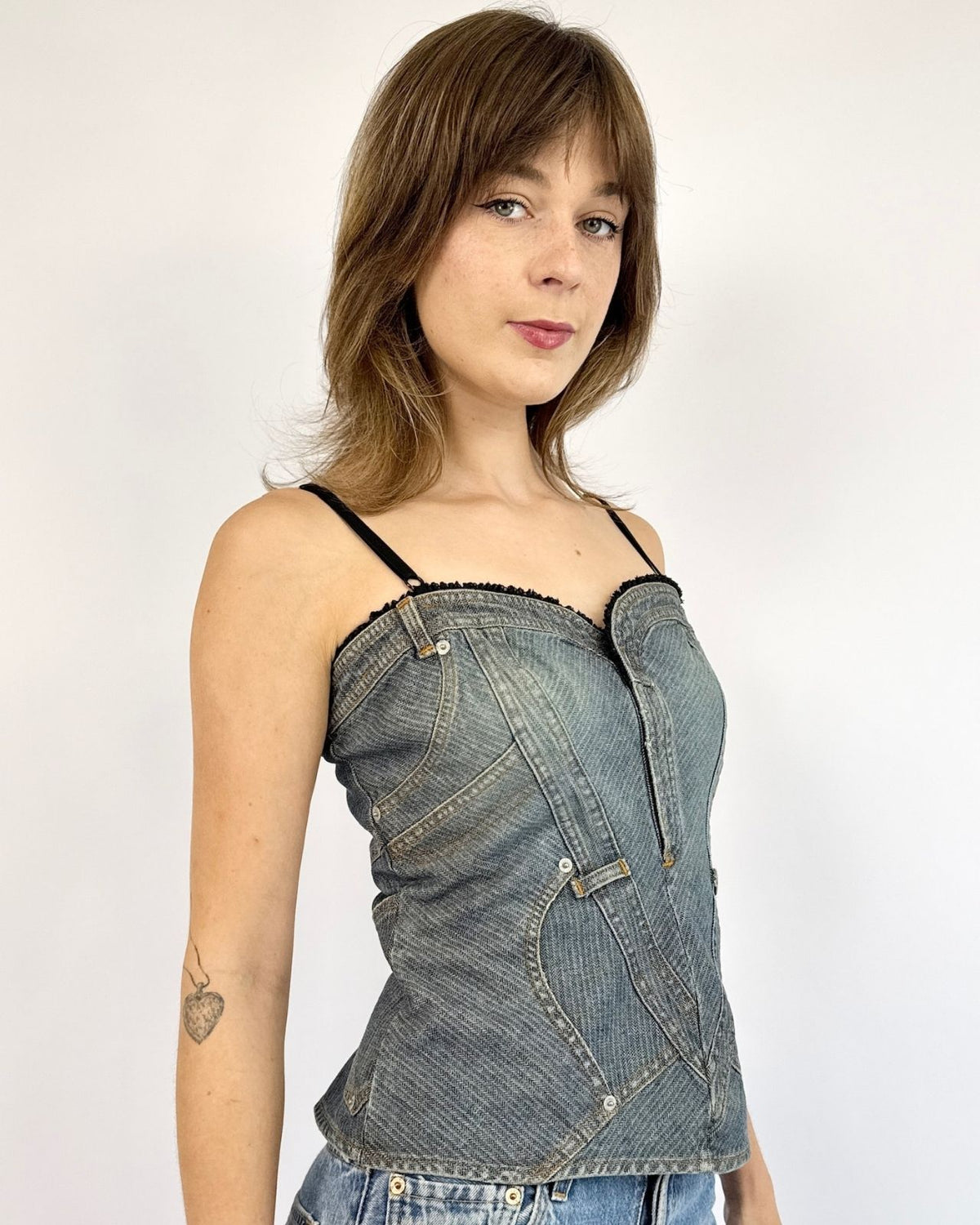 Dolce and Gabbana Denim Difference Bustier