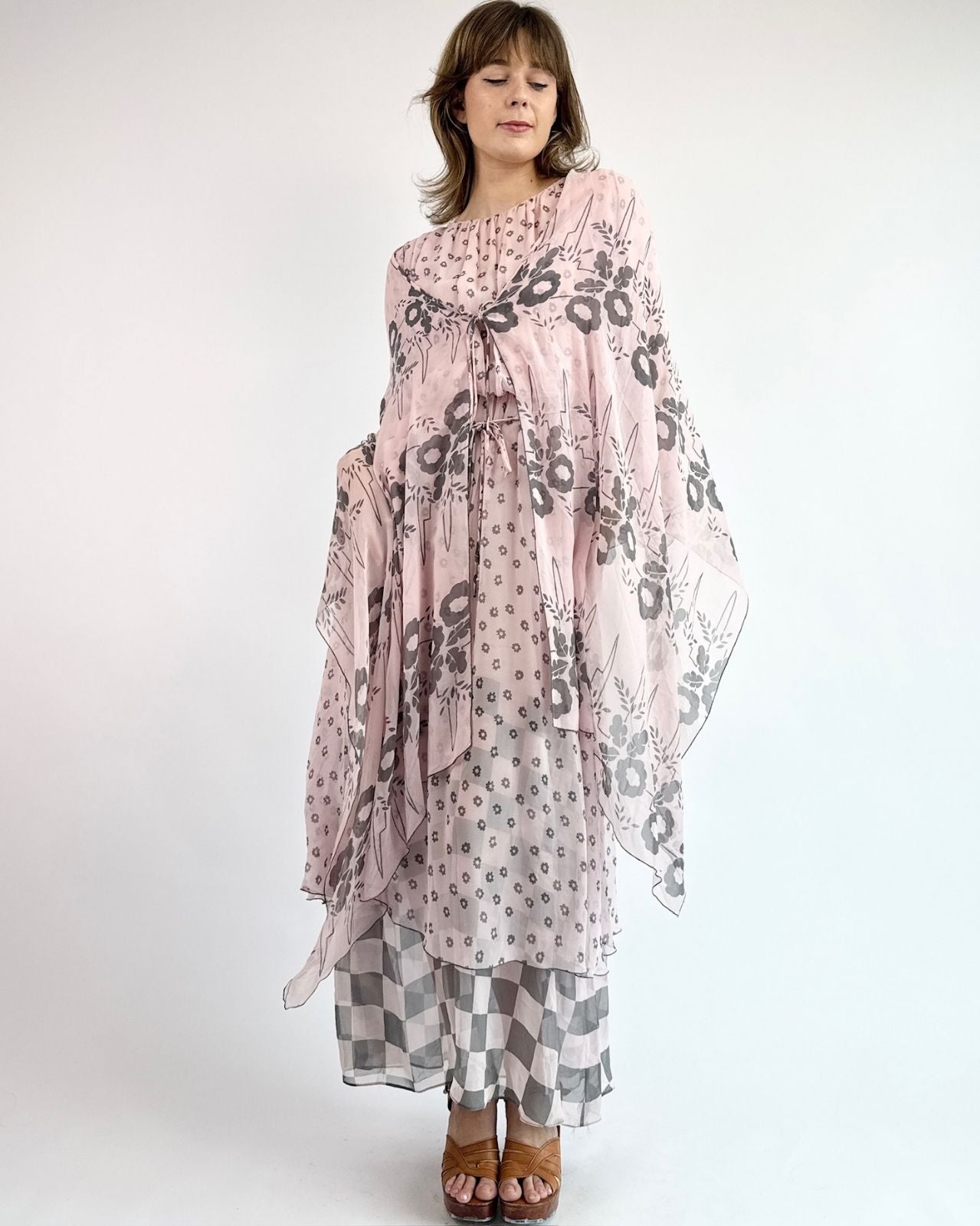 Scott Barrie Think Pink Chiffon Dress