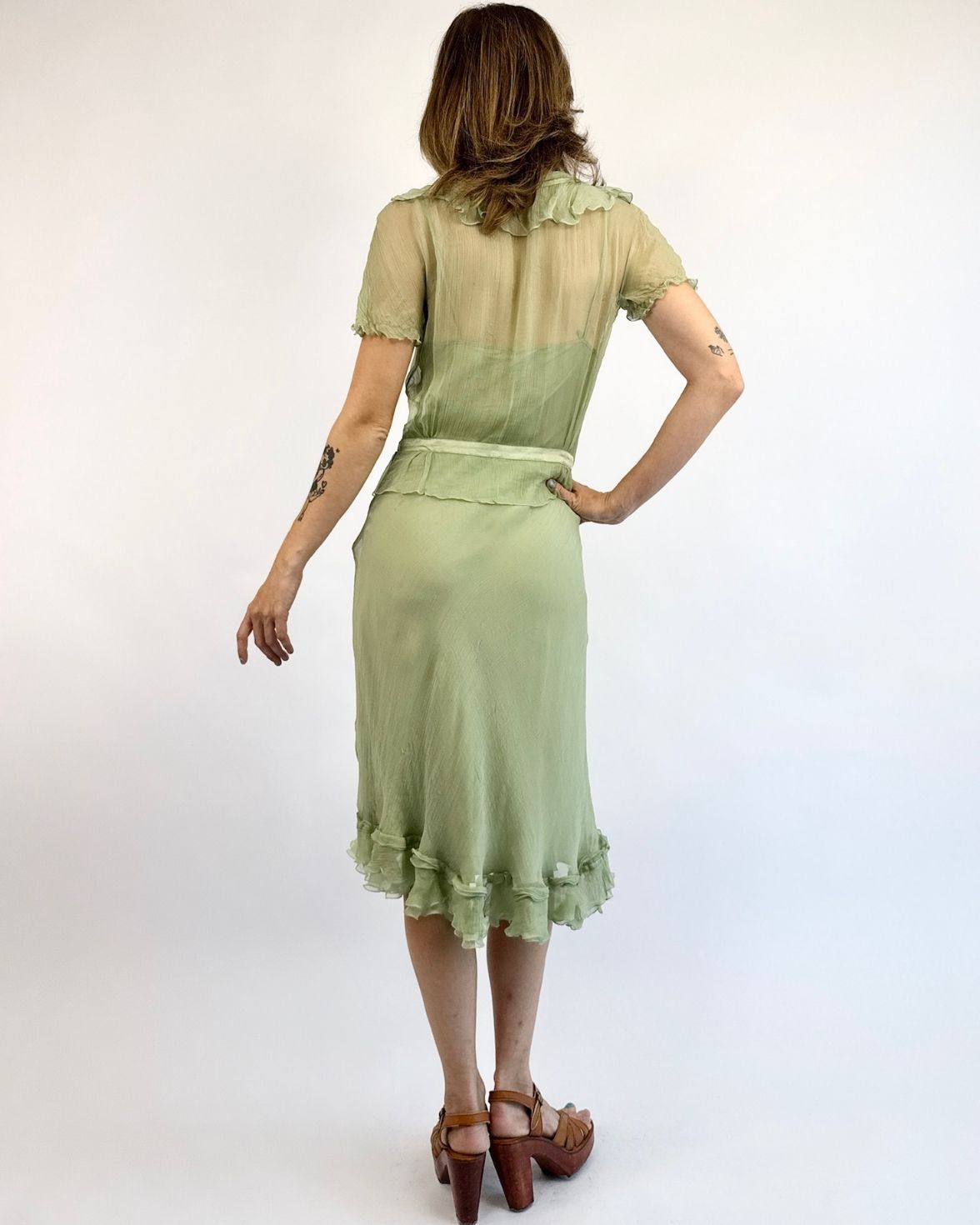 Moschino Mint To Be Chiffon Dress