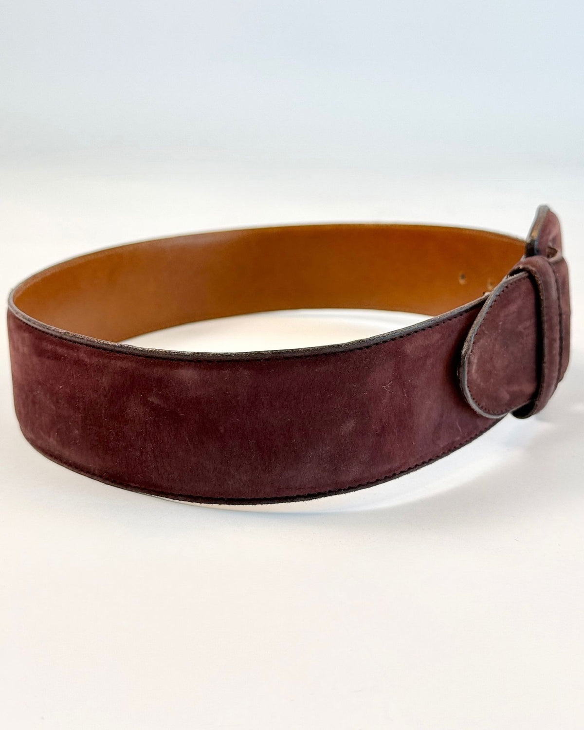 Coach Dusty Plum Suede Belt $118