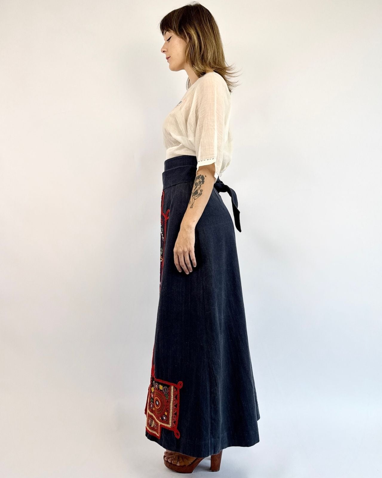 Treasure To Find Embellished Maxi Skirt