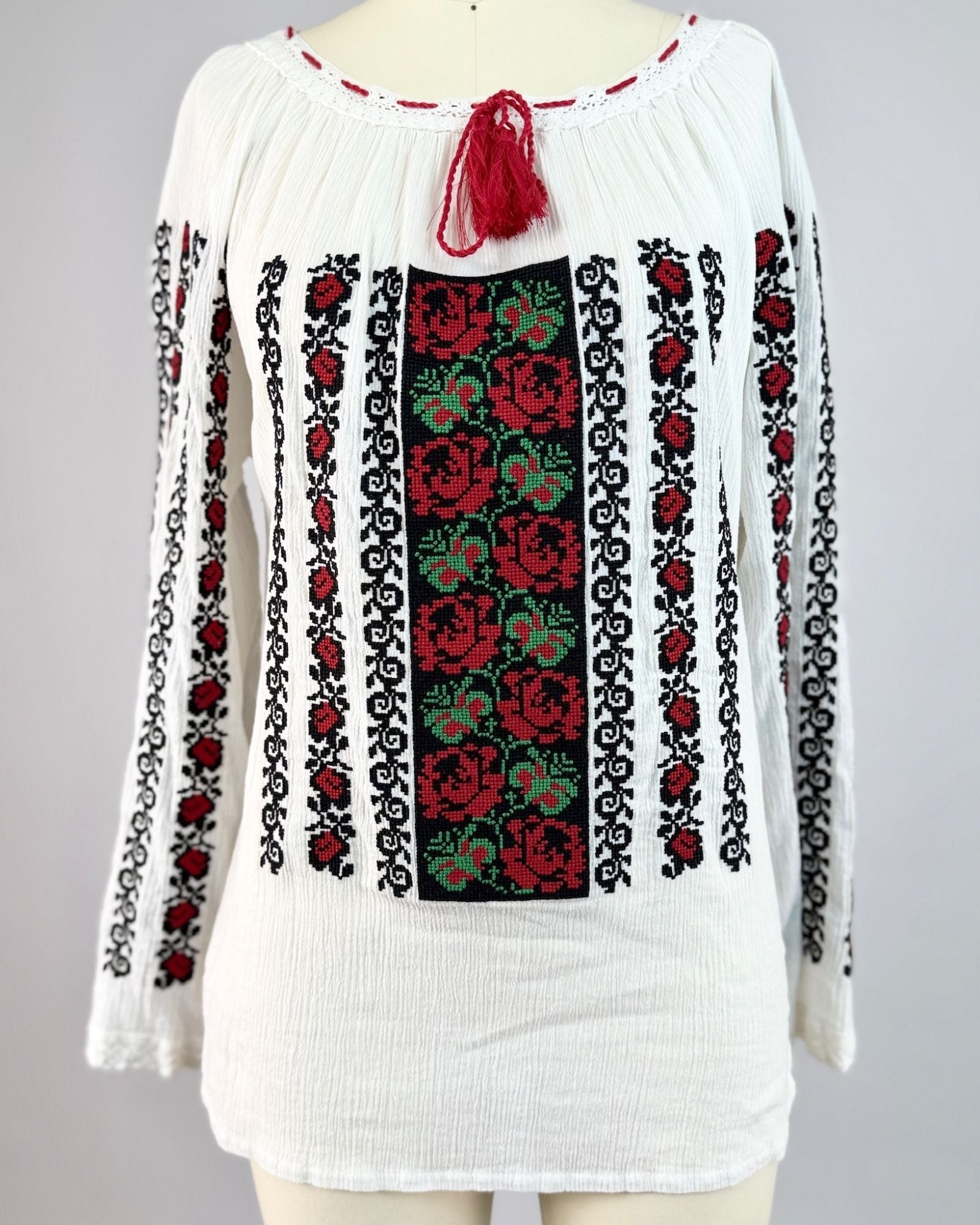 Cross Stitch Embroidered Blouse
