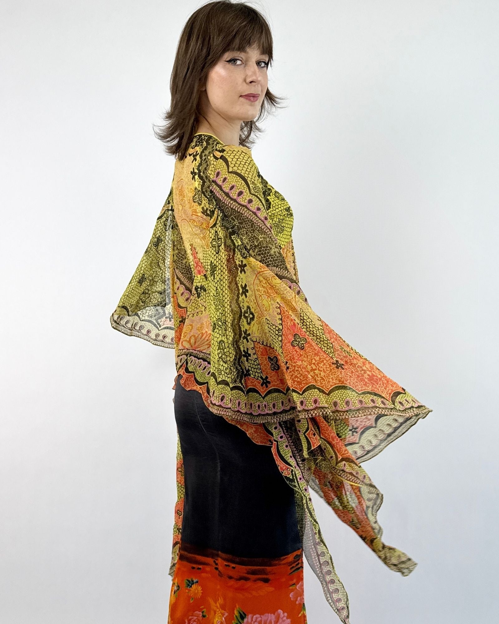 Zandra Rhodes Flutter Chiffon Tunic