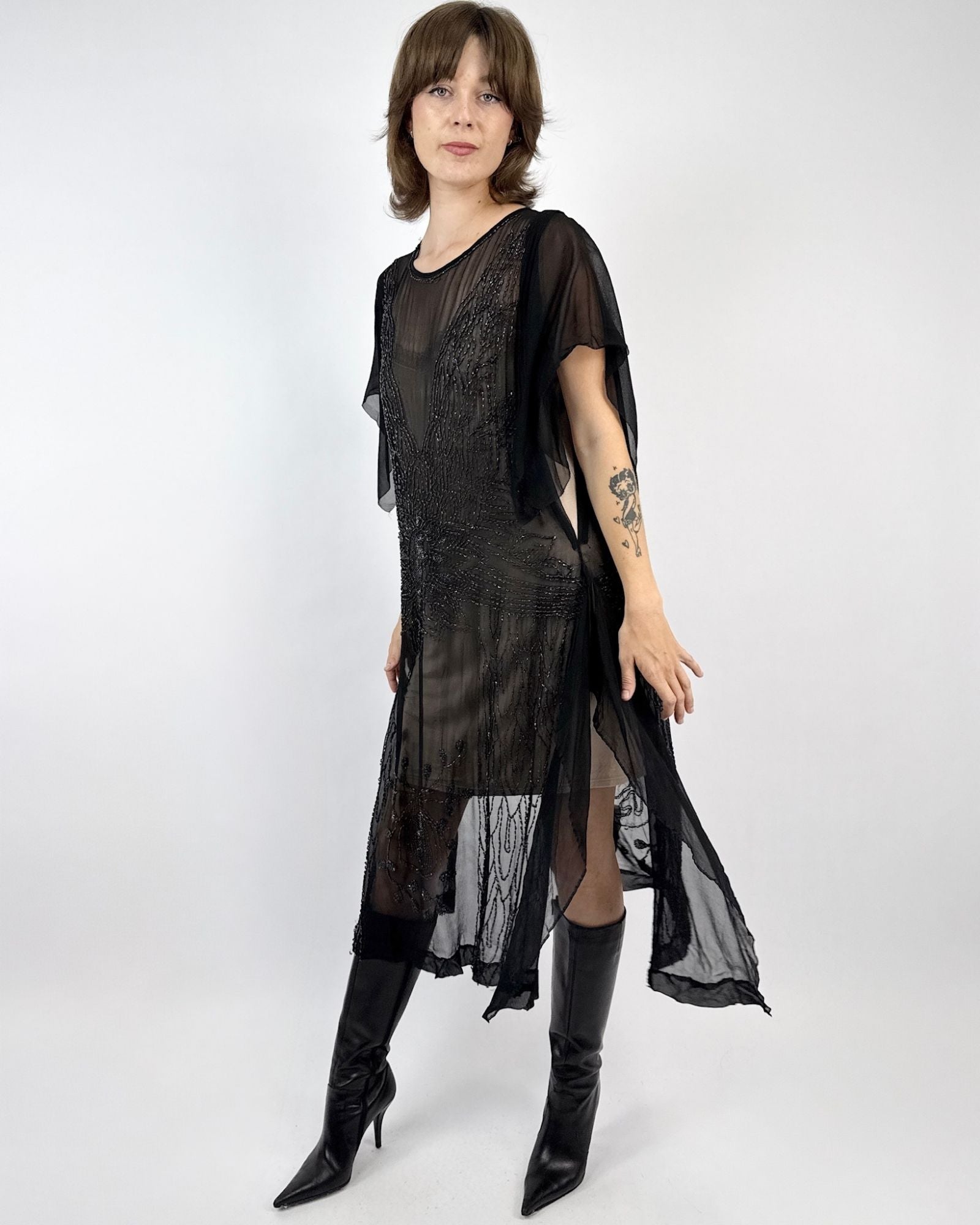 1920s Hauntingly Beautiful Beaded Dress