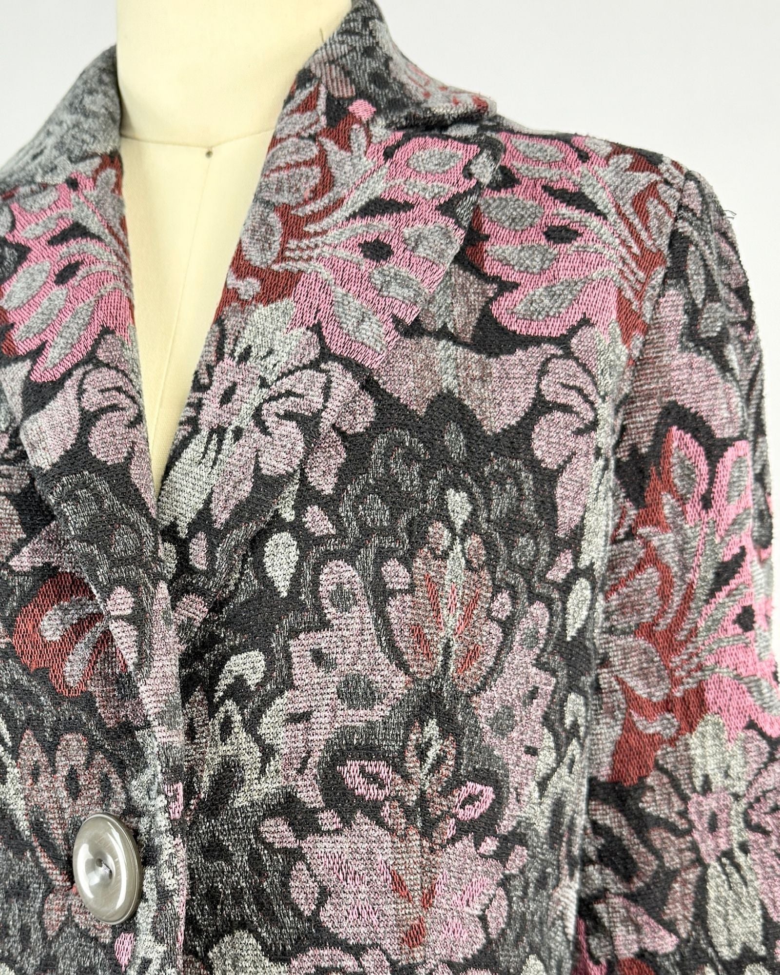 Lavender + Maroon Brocade Jacket