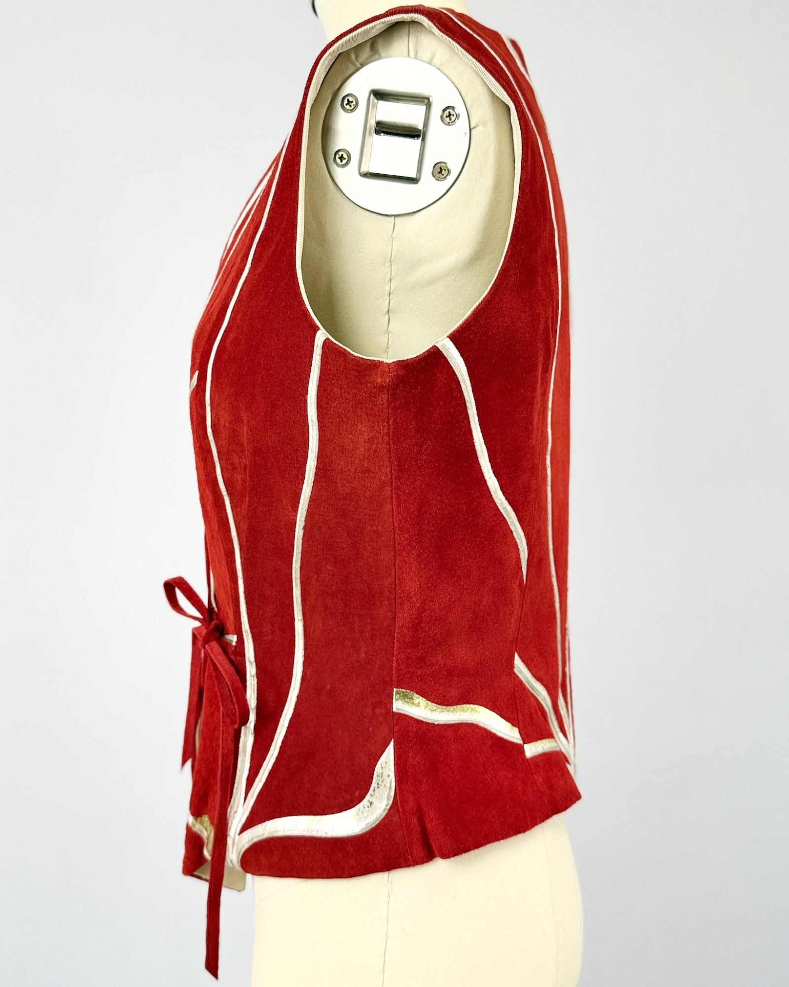 Terry & Toni Red Suede Vest