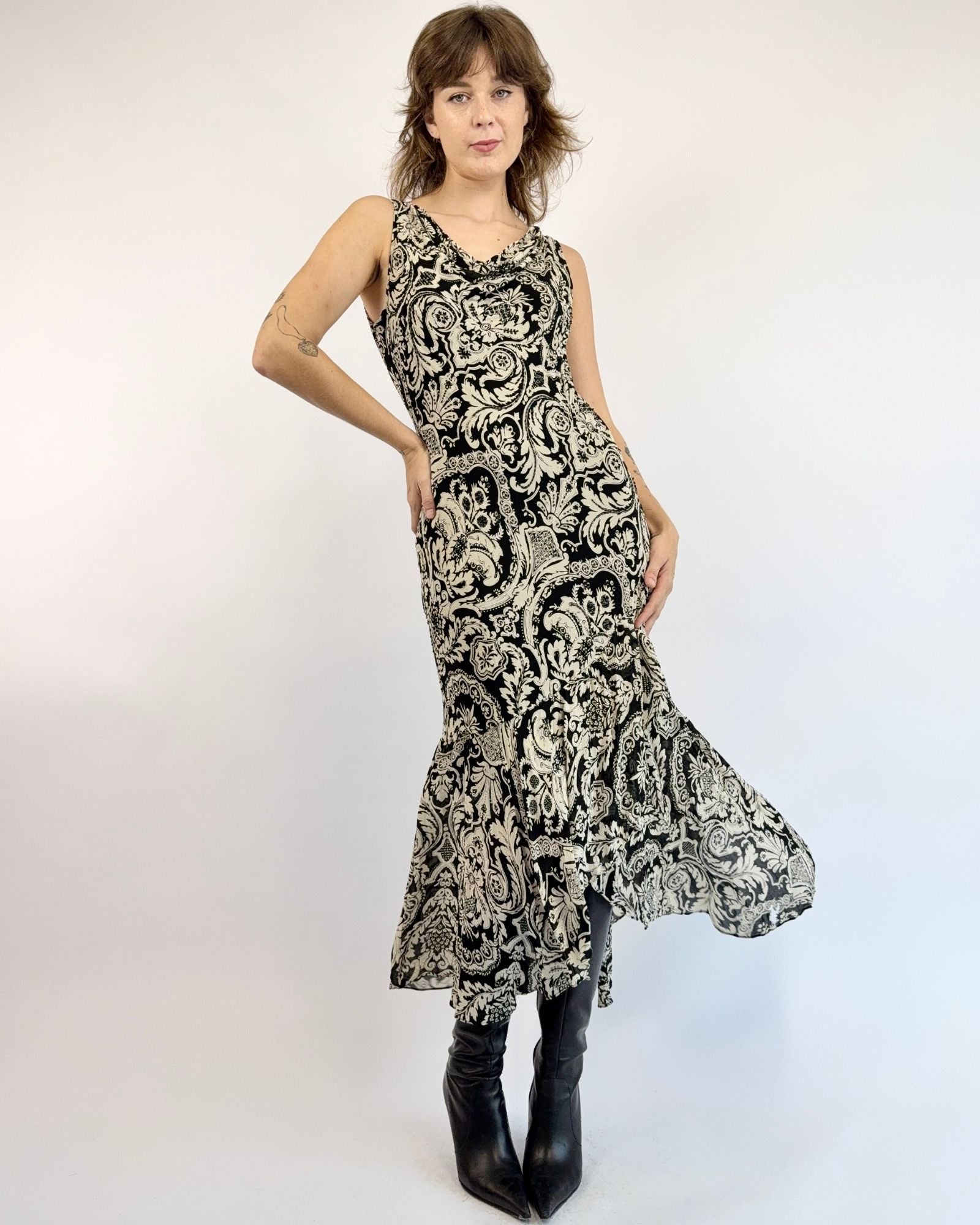 Y2K Summer Noir Evening Dress