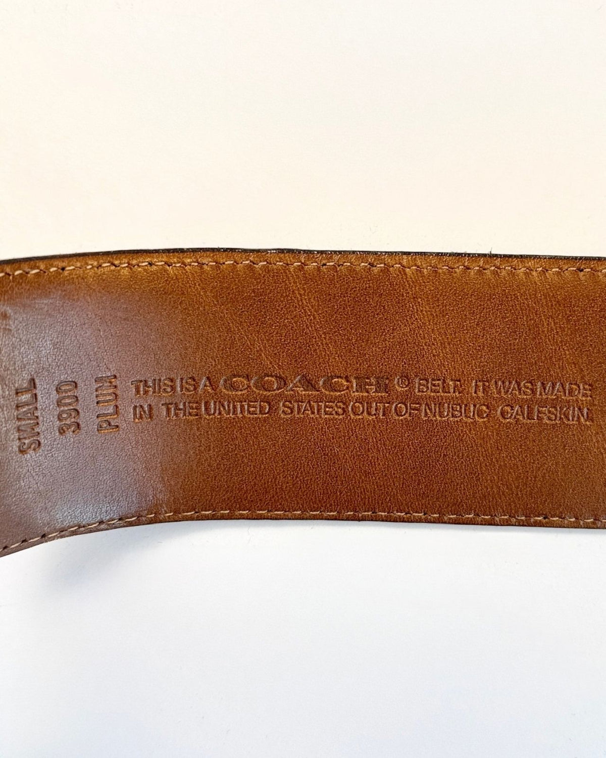 Coach Dusty Plum Suede Belt $118