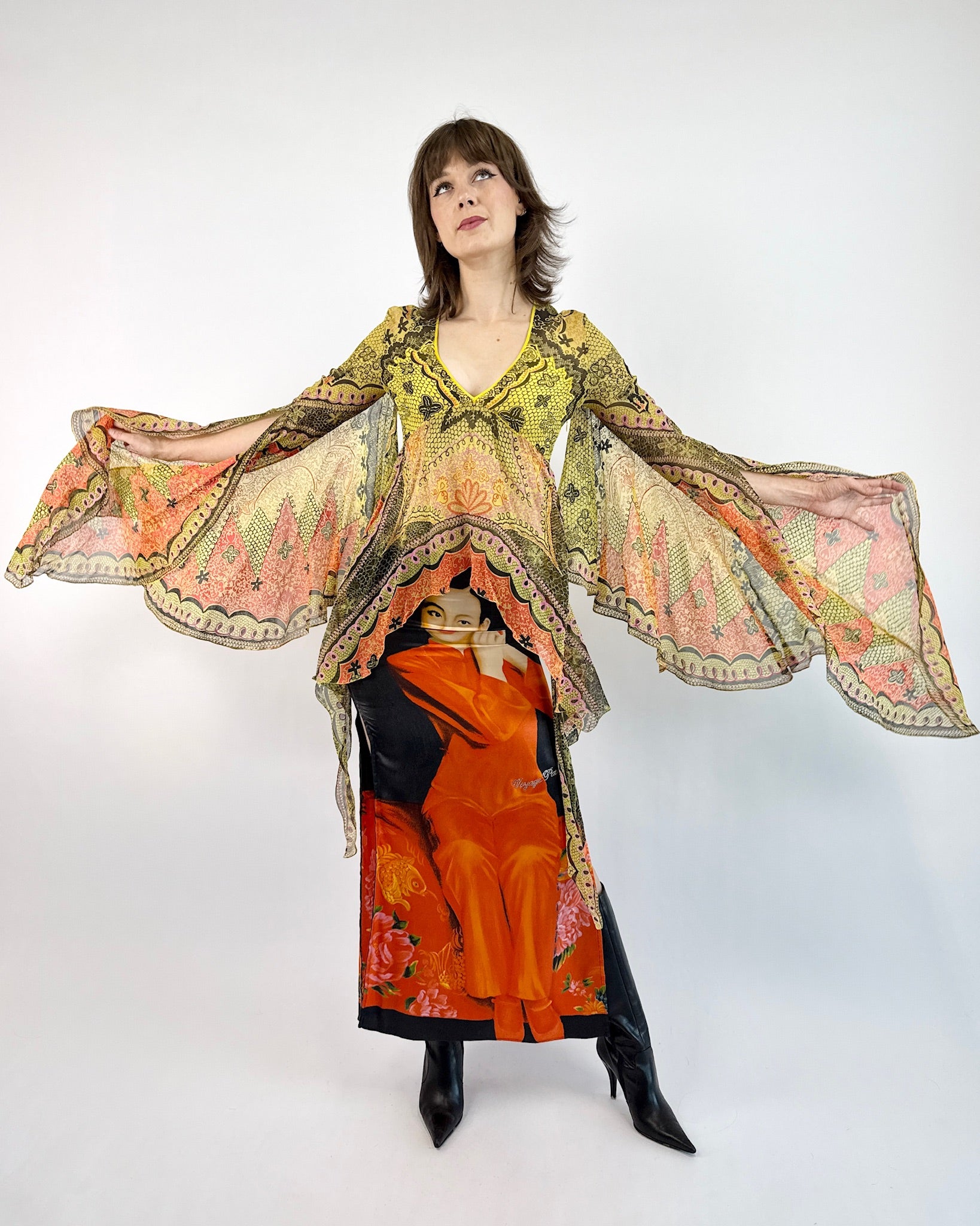 Zandra Rhodes Flutter Chiffon Tunic