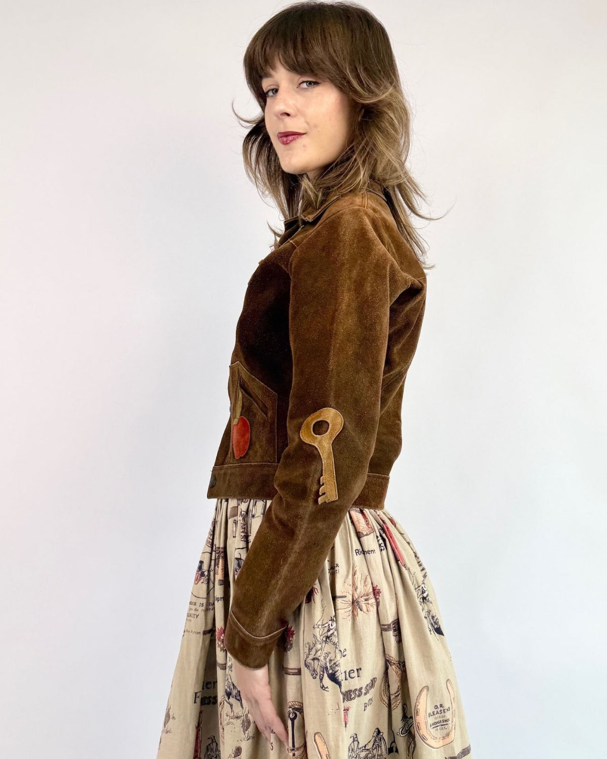 1960s Fantastical Findings Suede Patch Jacket