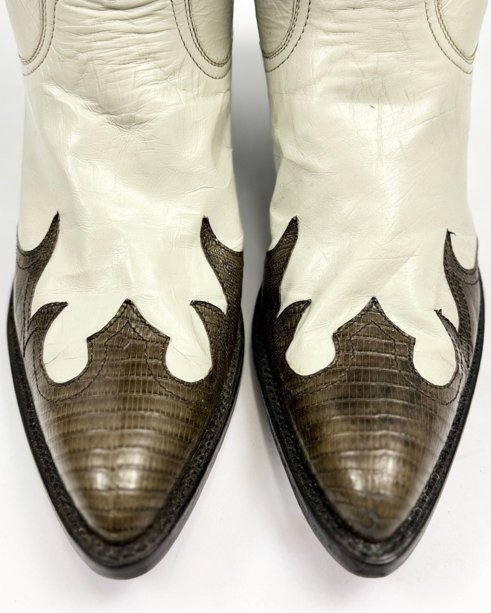 Larry Mahan Two Tone Cowboy Boots