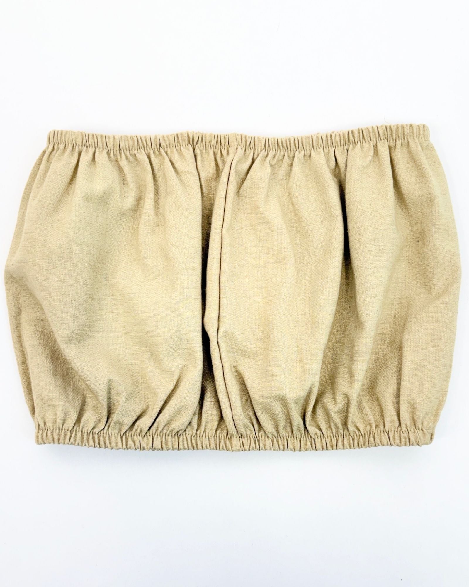 Tan Embroidered Tube Top