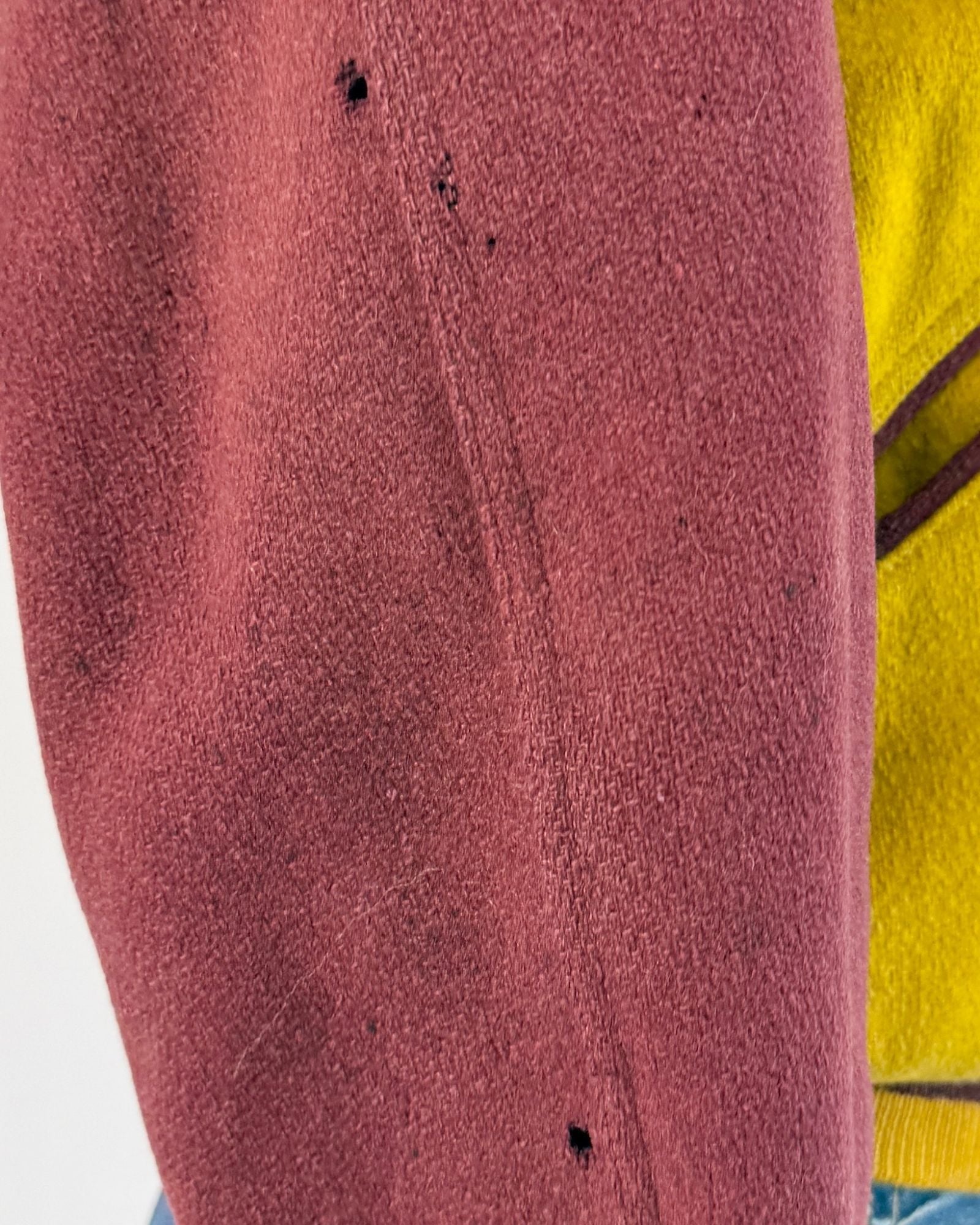 Reversible Maroon Mustard Letterman Jacket