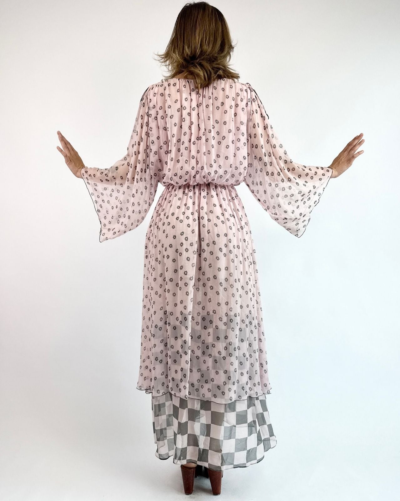 Scott Barrie Think Pink Chiffon Dress