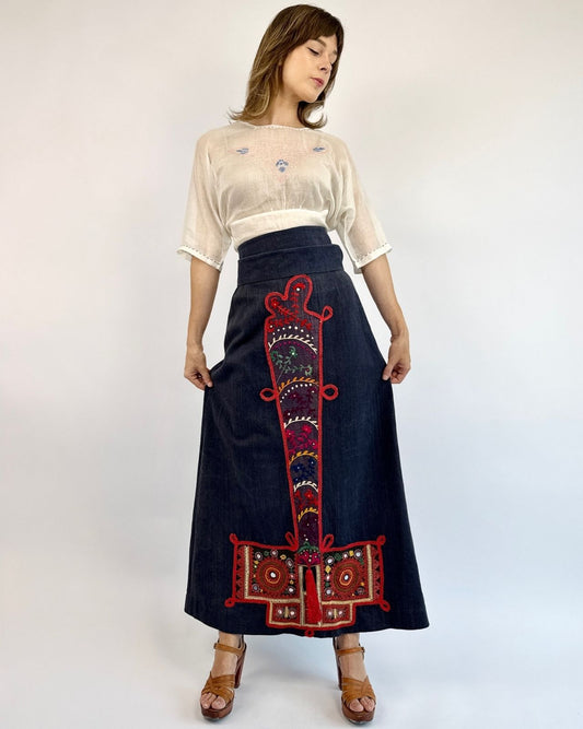 Treasure To Find Embellished Maxi Skirt