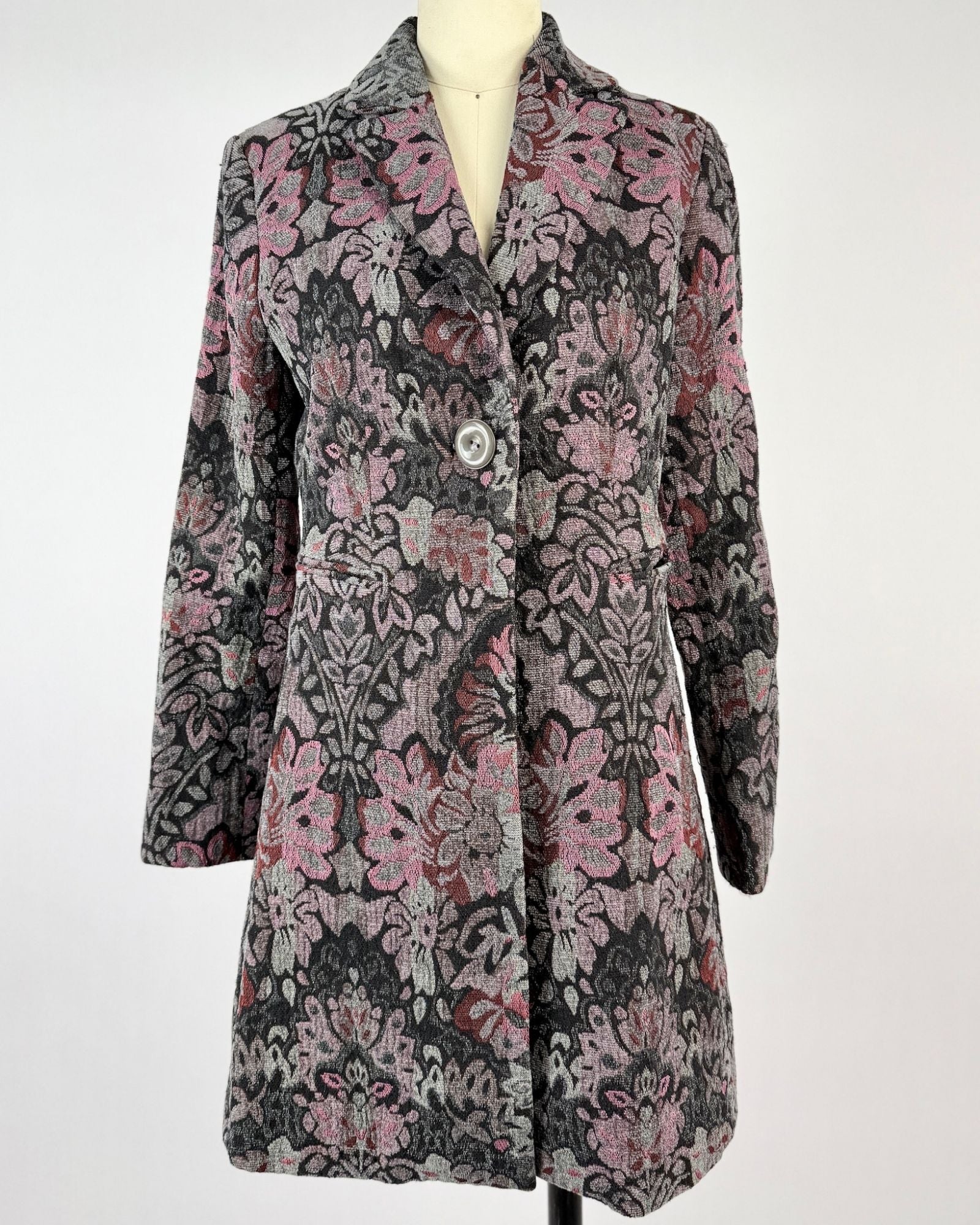 Lavender + Maroon Brocade Jacket