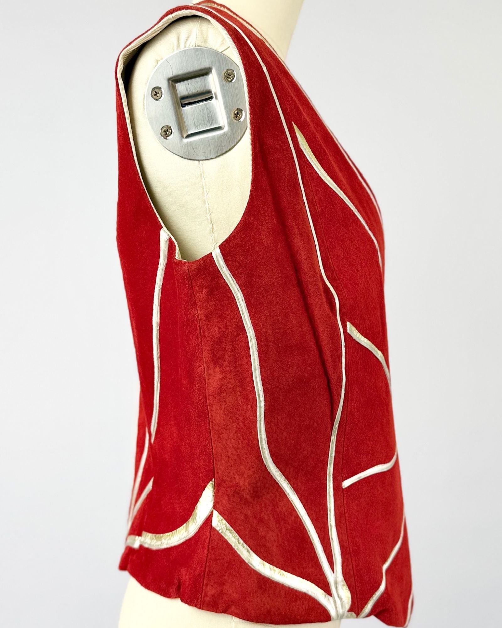 Terry & Toni Red Suede Vest