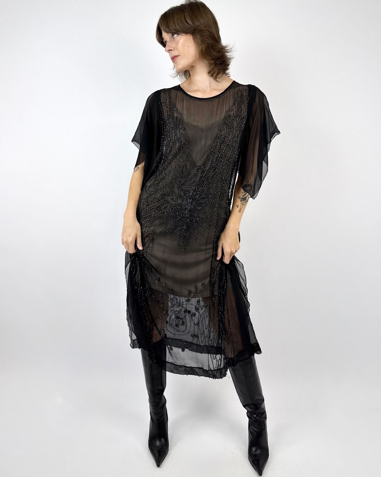 1920s Hauntingly Beautiful Beaded Dress