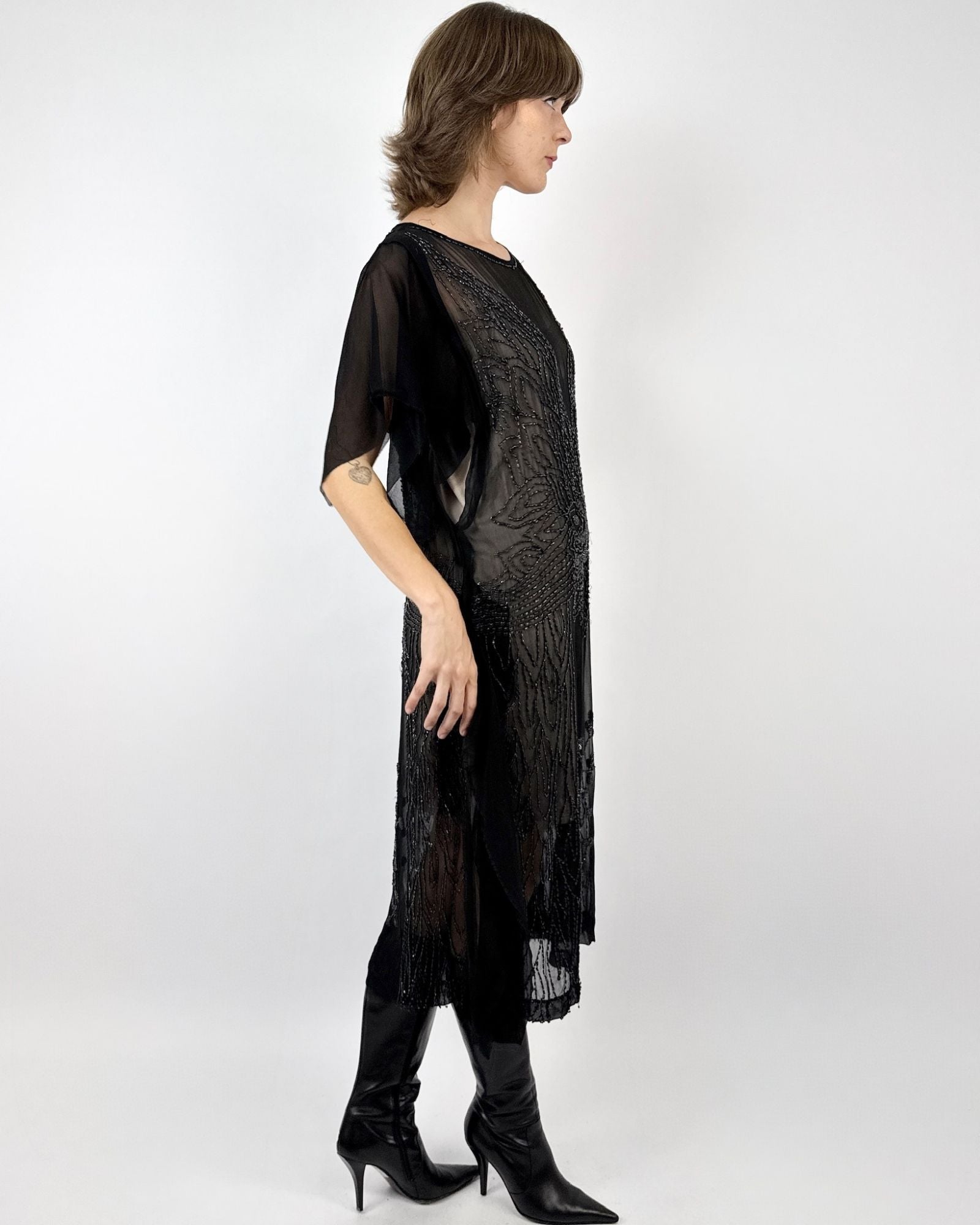 1920s Hauntingly Beautiful Beaded Dress