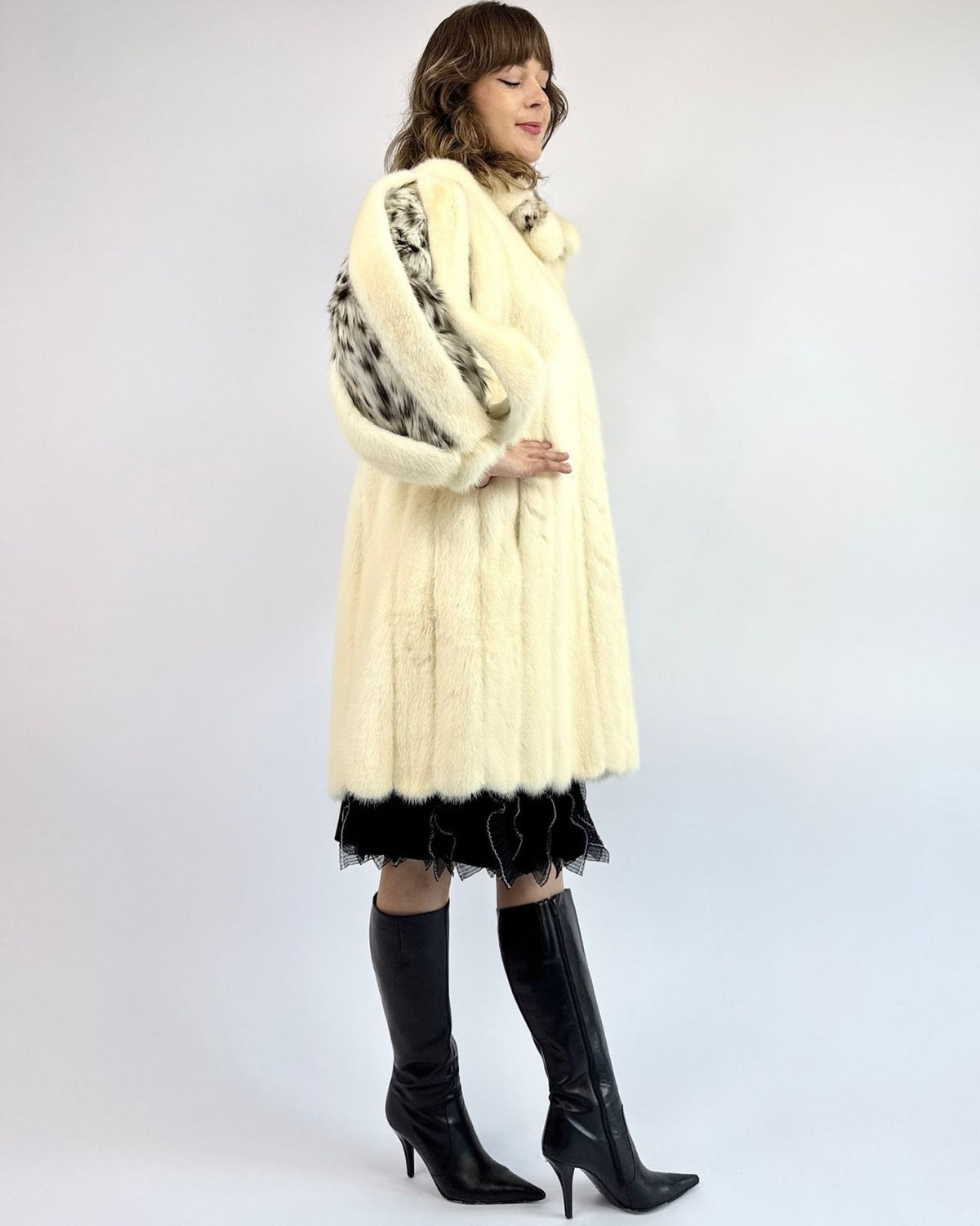 On The Prowl Mink and Lynx White Coat