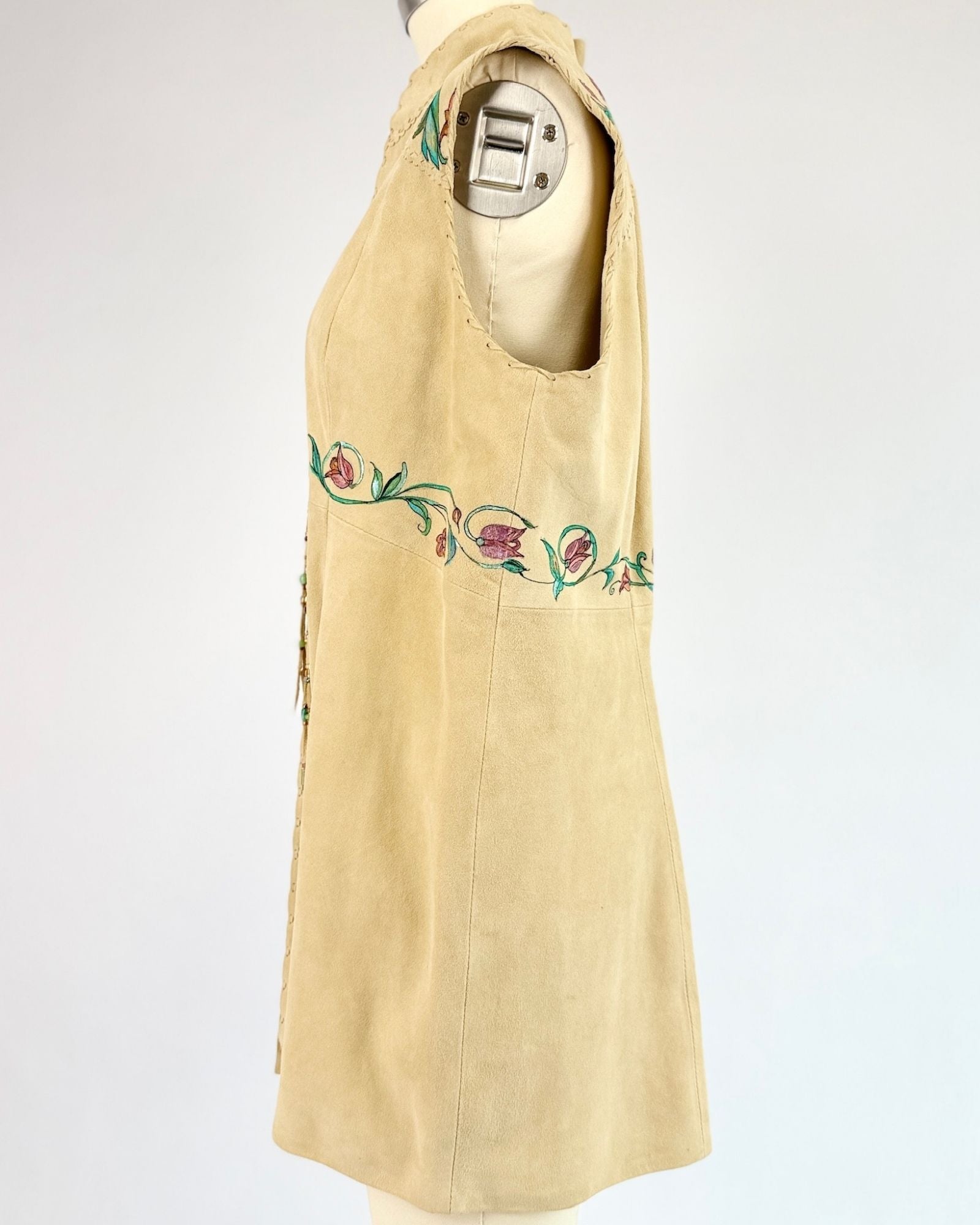 Gossamer Wings Hand Painted Leather Vest