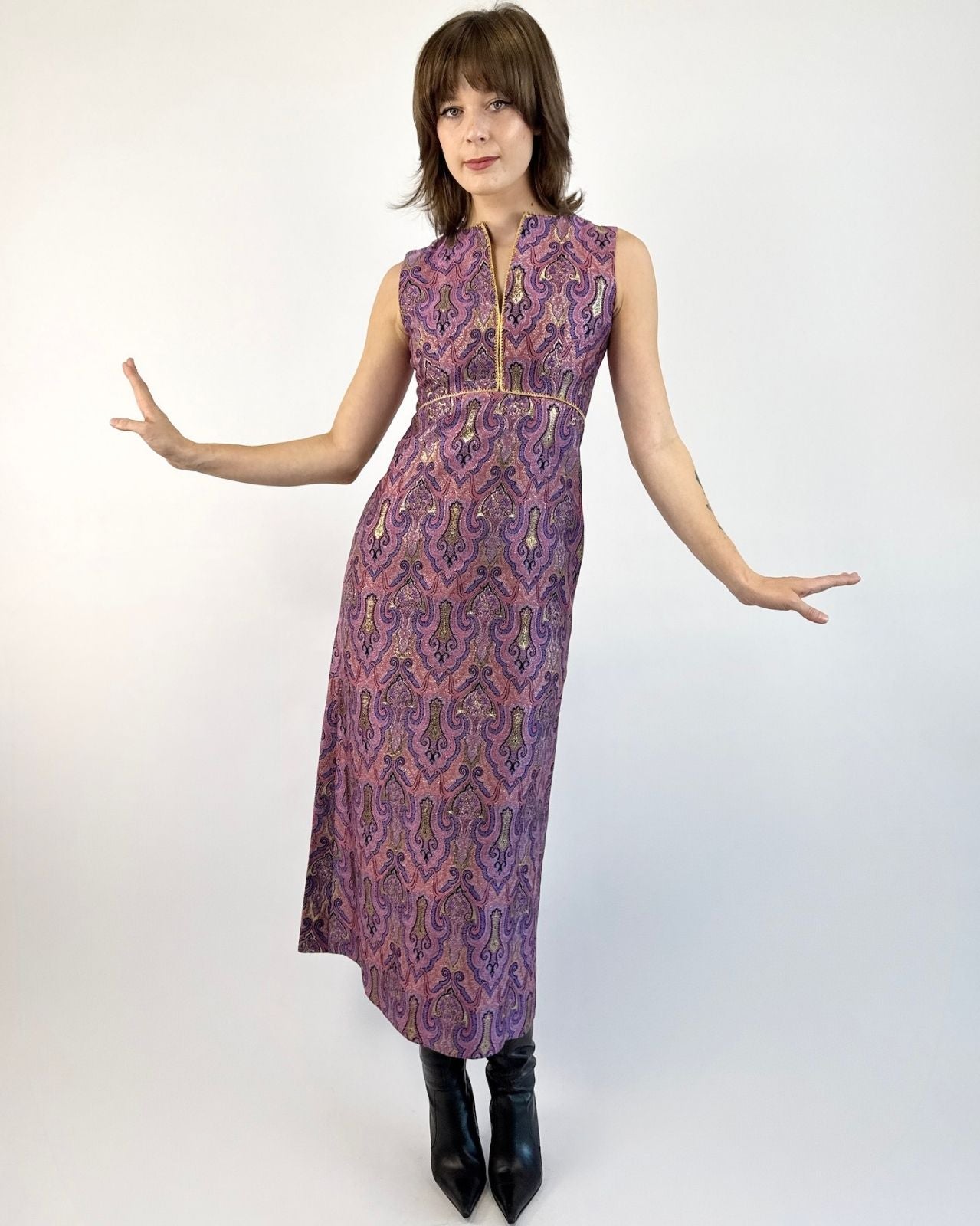 Mad Men 1960s Brocade Dress
