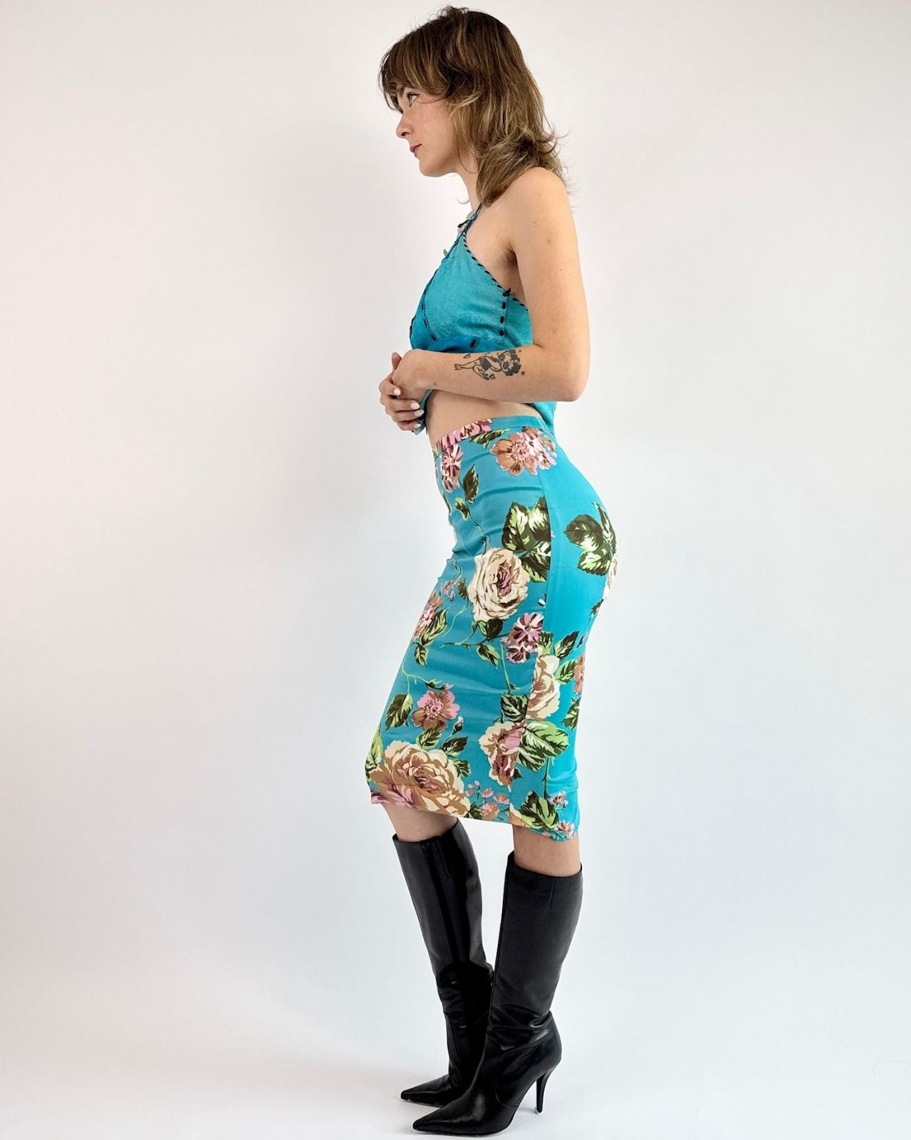 Dolce and Gabbana Teal Me About It Skirt