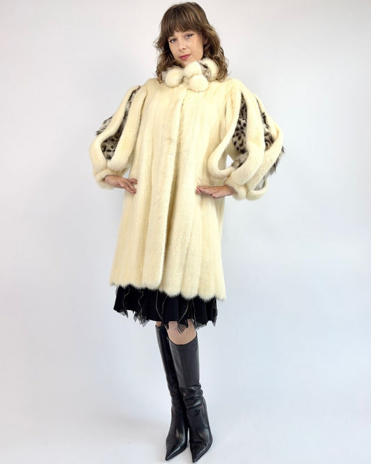 On The Prowl Mink and Lynx White Coat
