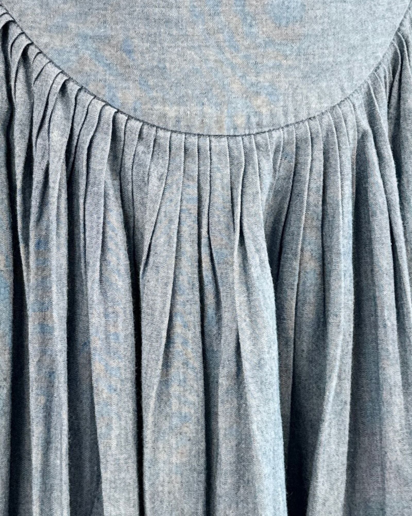 Norma Kamali A Swish Come True Chambray Skirt