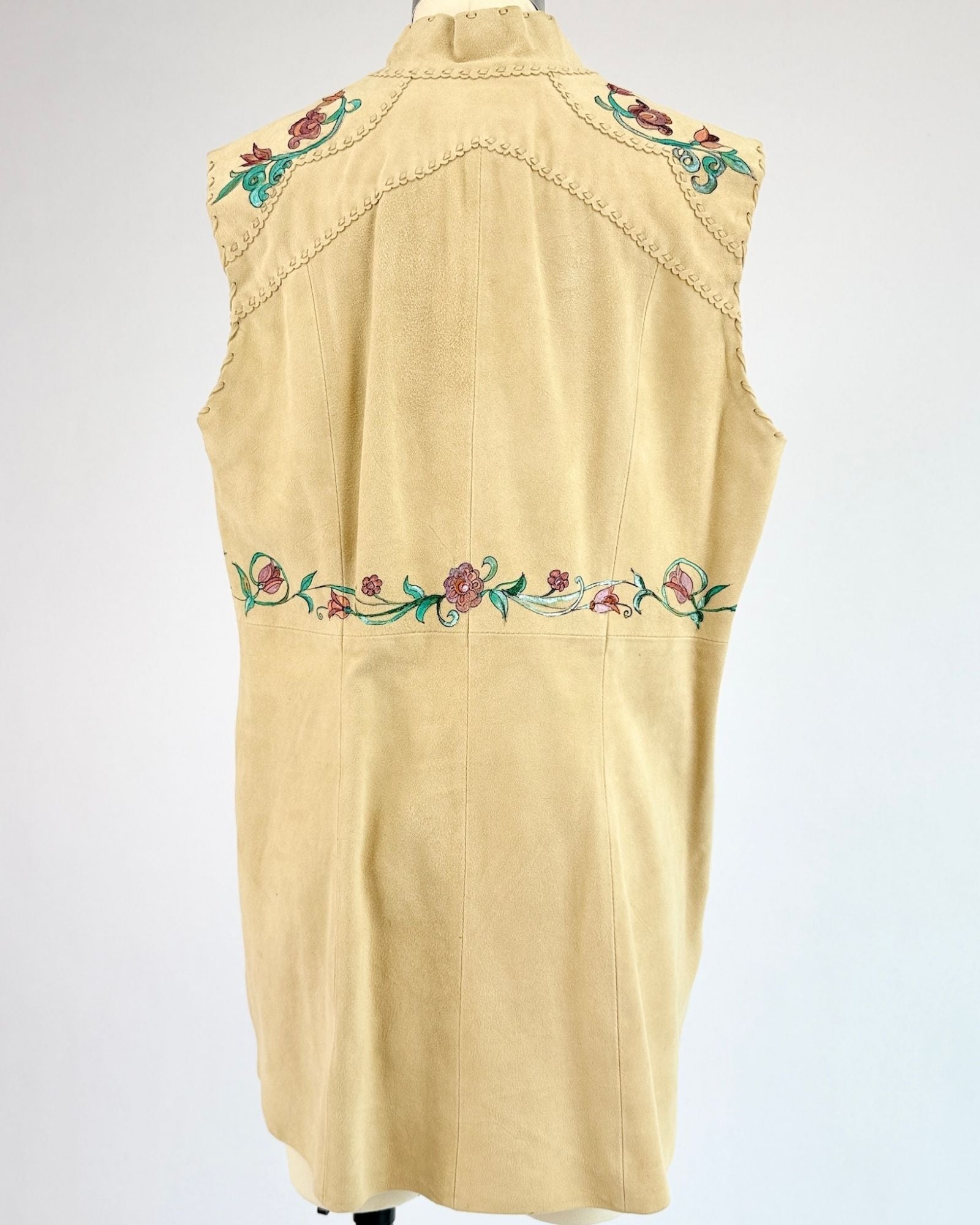 Gossamer Wings Hand Painted Leather Vest