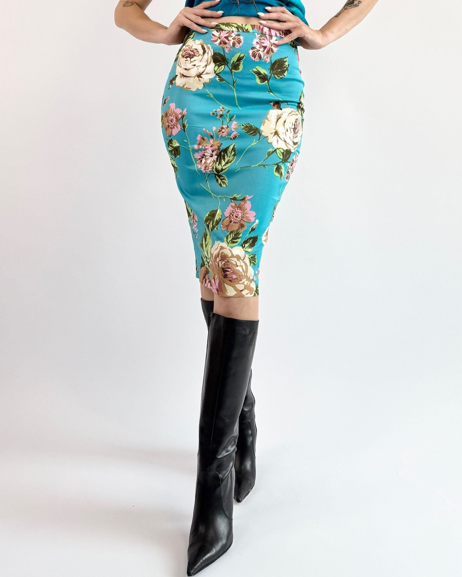 Dolce and Gabbana Teal Me About It Skirt