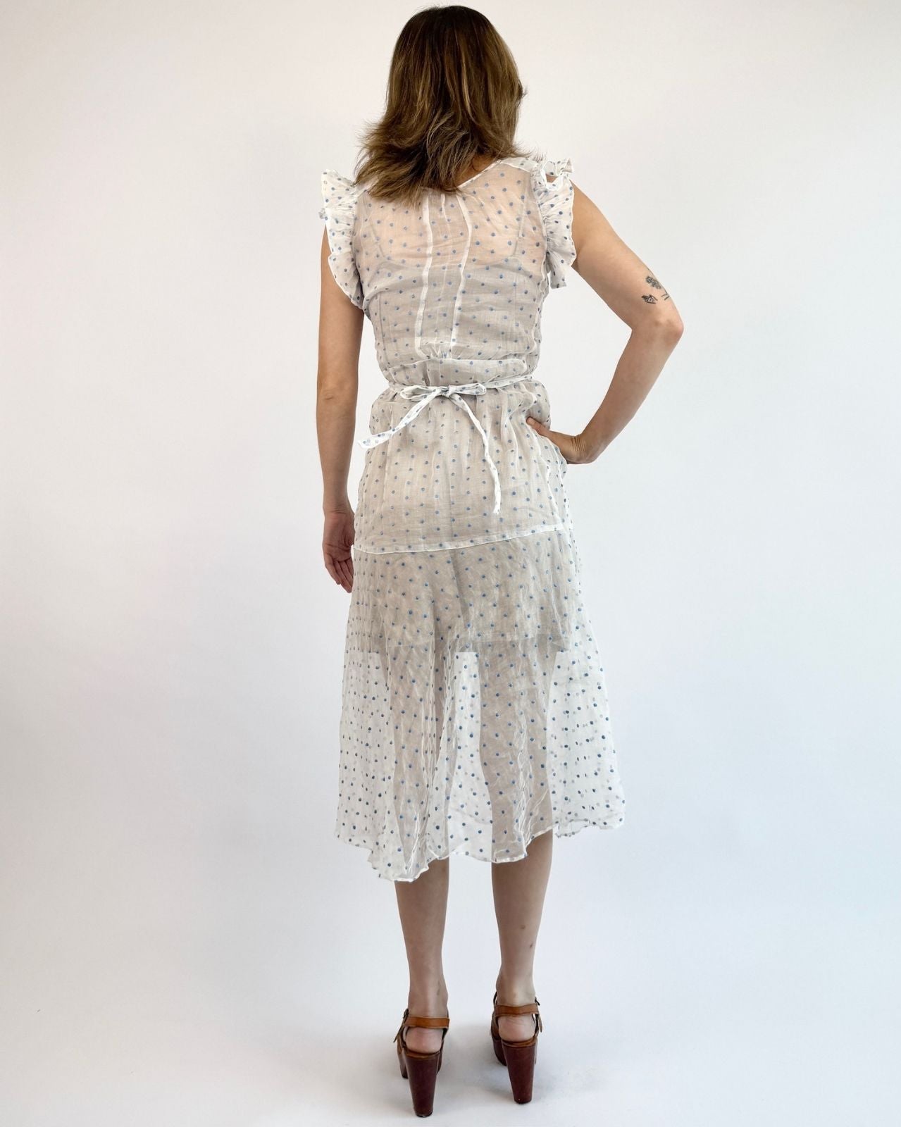 1930s Alice's Tea Party Voile Dress