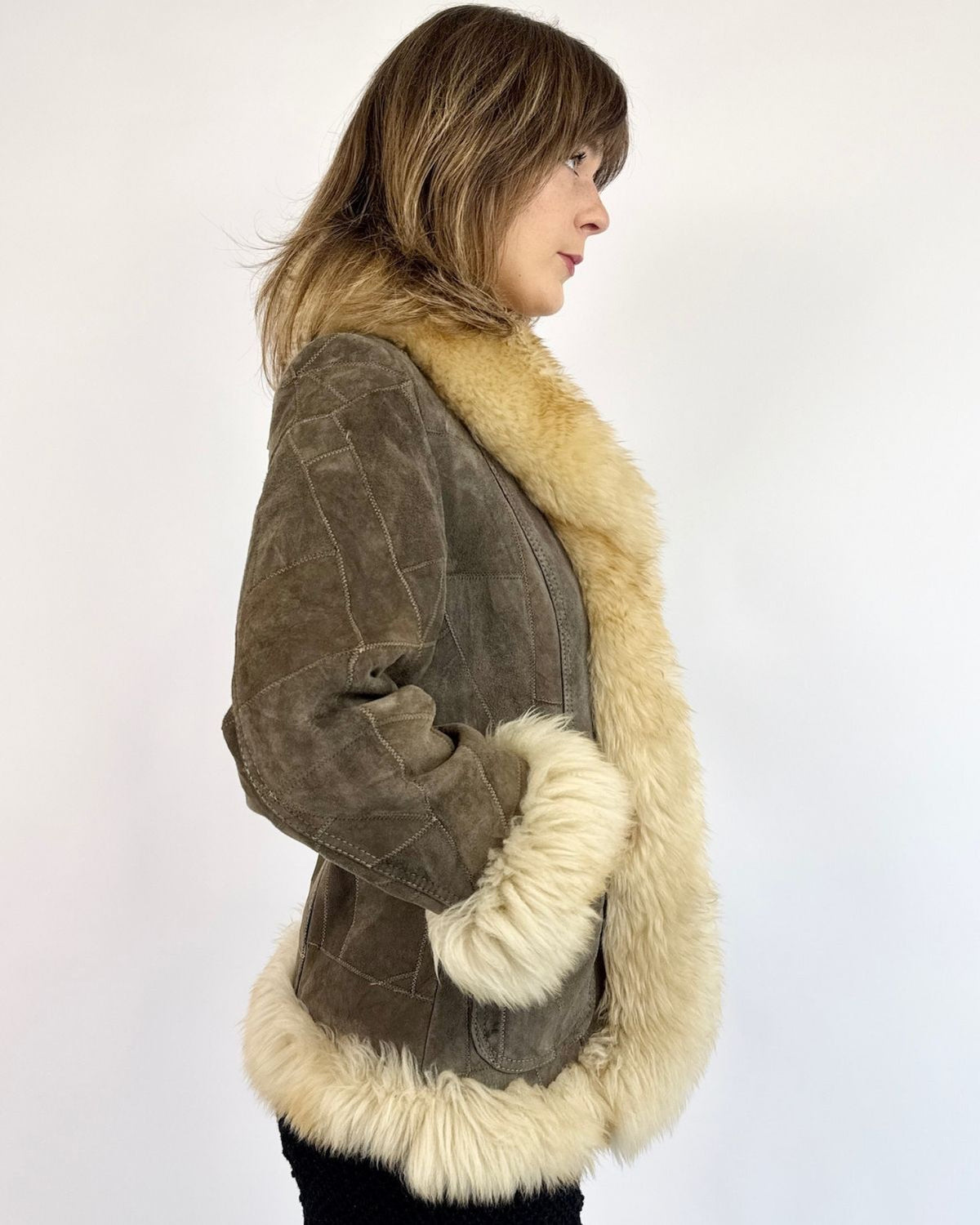 Cozy Overcast Patchwork Penny Lane Coat