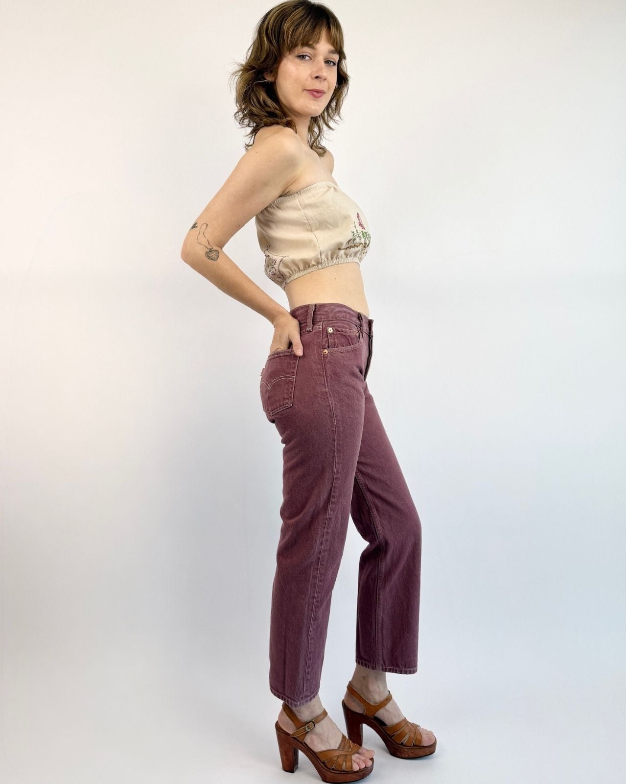 Sugar Plum Levi's Over Dyed 501s