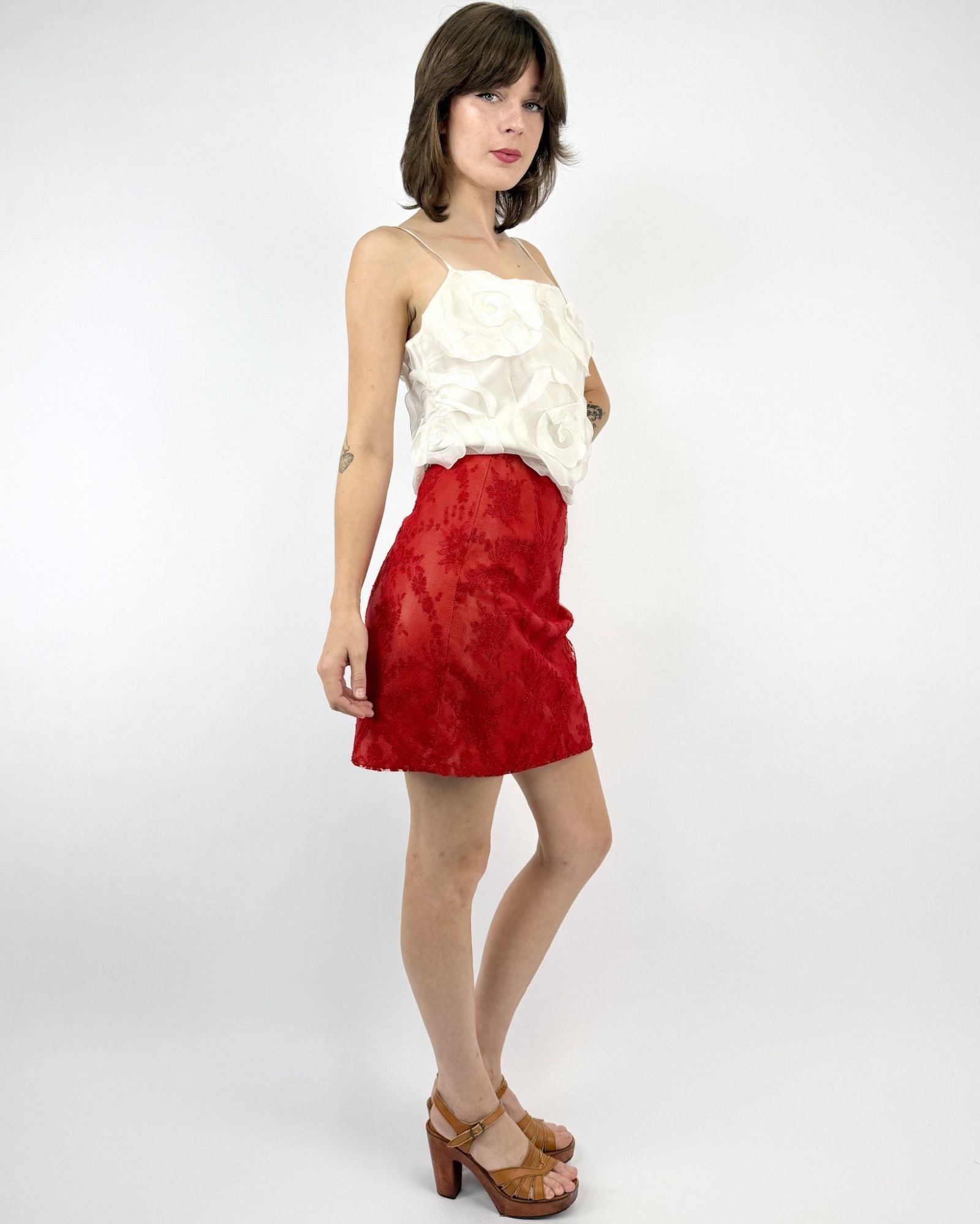 Versace Sonnets From Cupid Lace Skirt