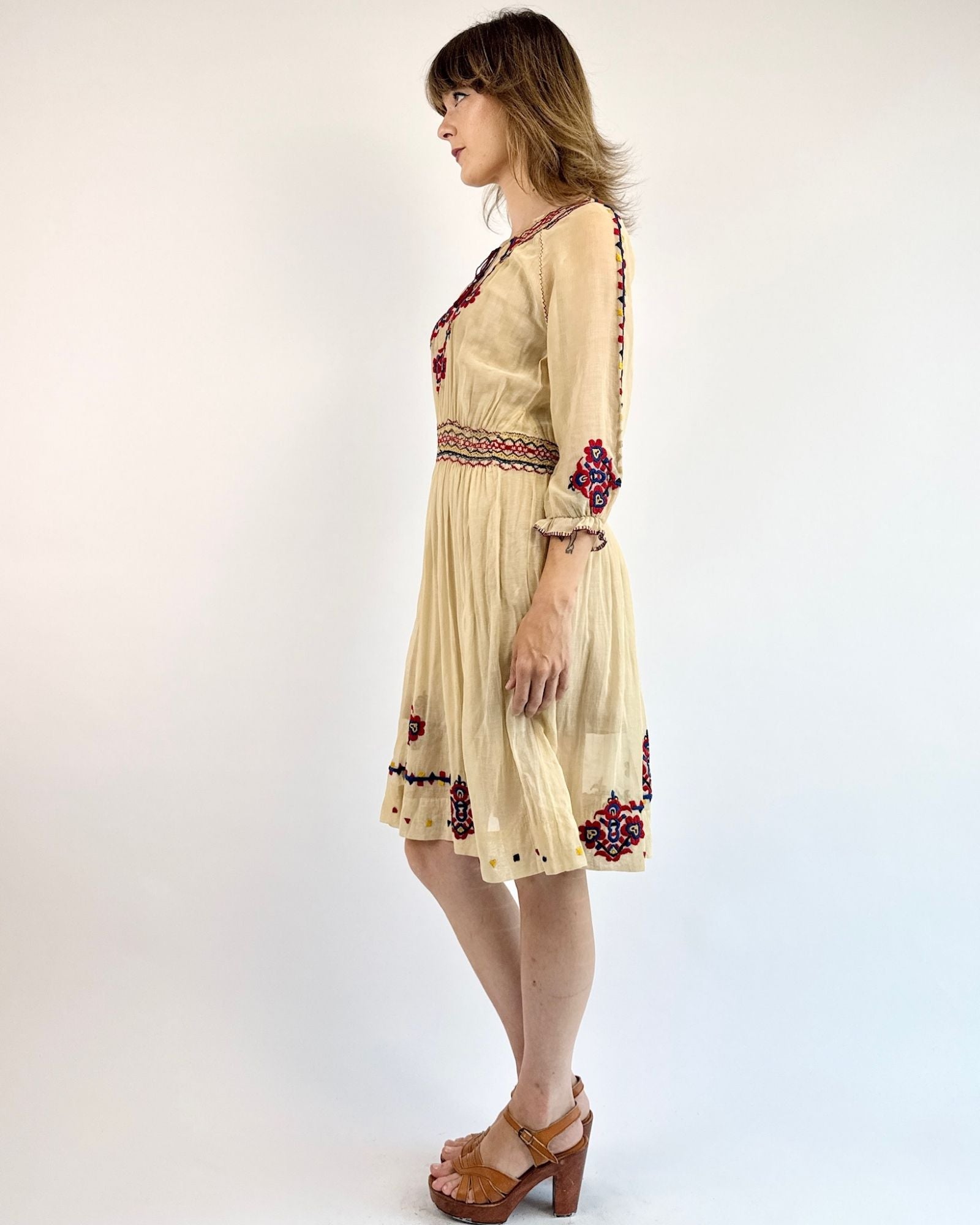 1930s Stories Entwined Hungarian Embroidered Dress
