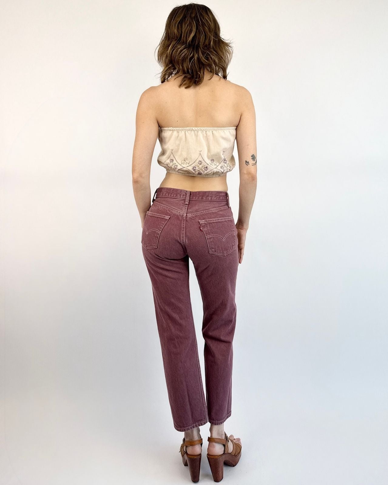 Sugar Plum Levi's Over Dyed 501s