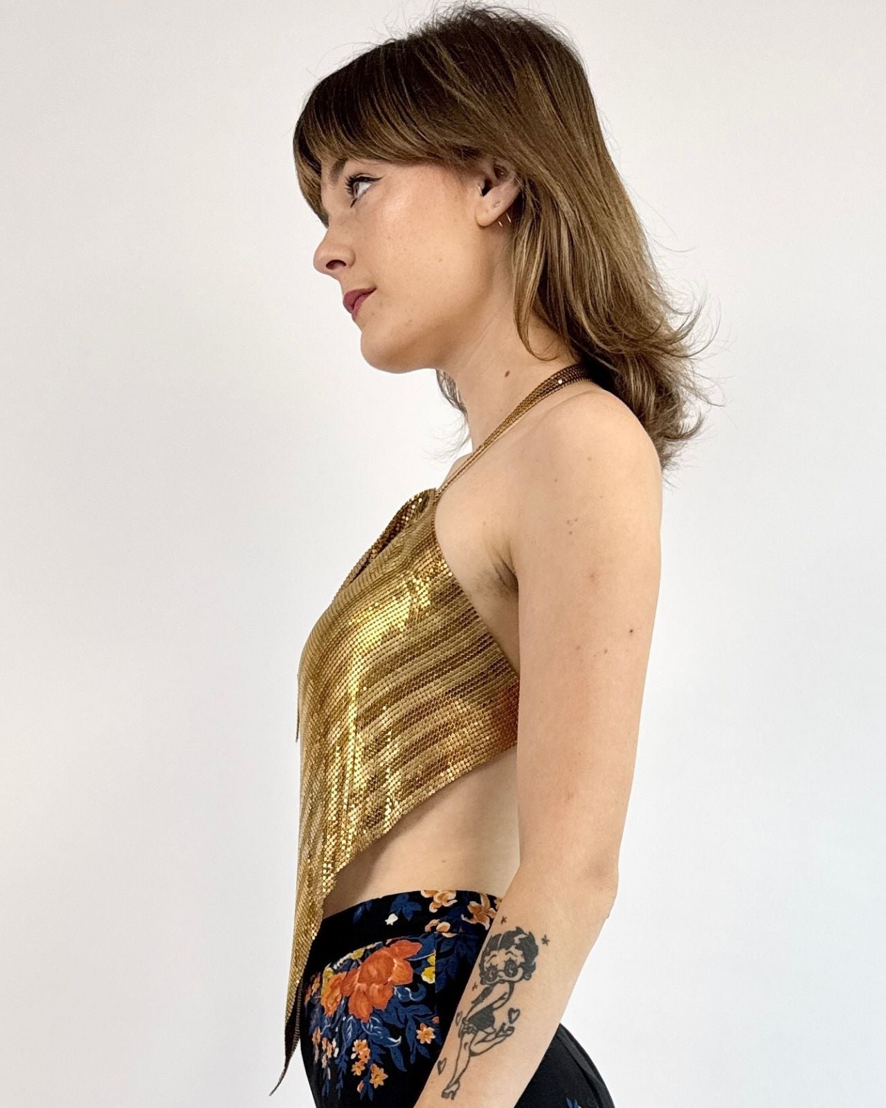 Golden Hour Chainmail Halter Top