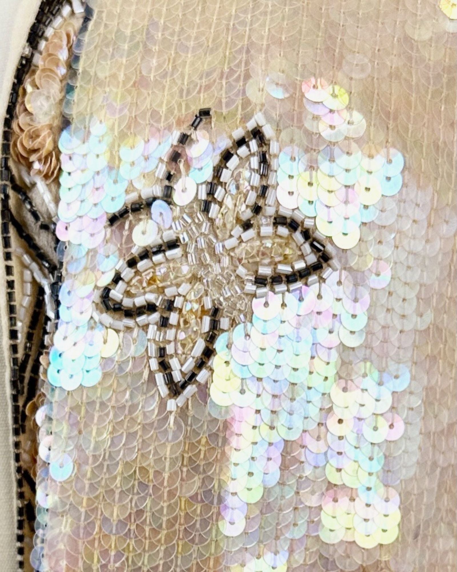 Delicate Cream Sequin Jacket