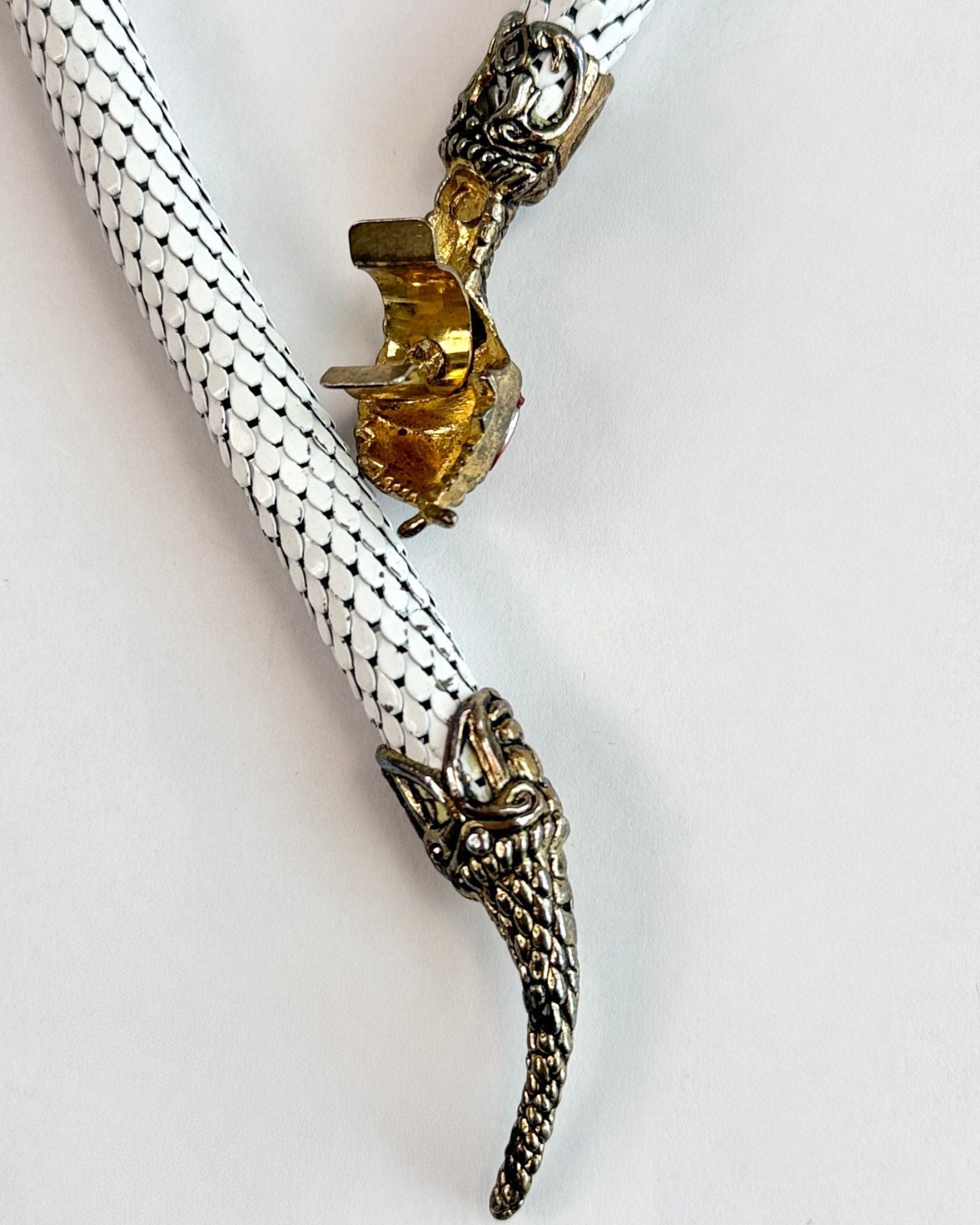 White Choker Snake Necklace