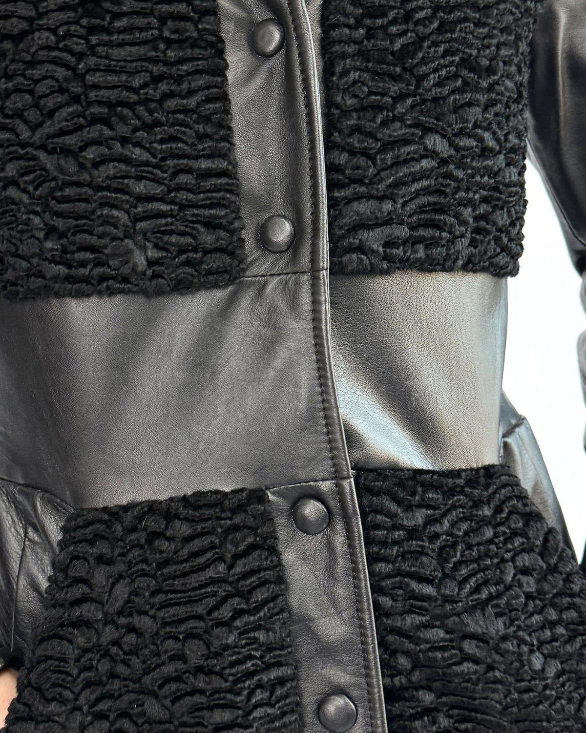 Soft Shadows Curly Lamb Trench Coat