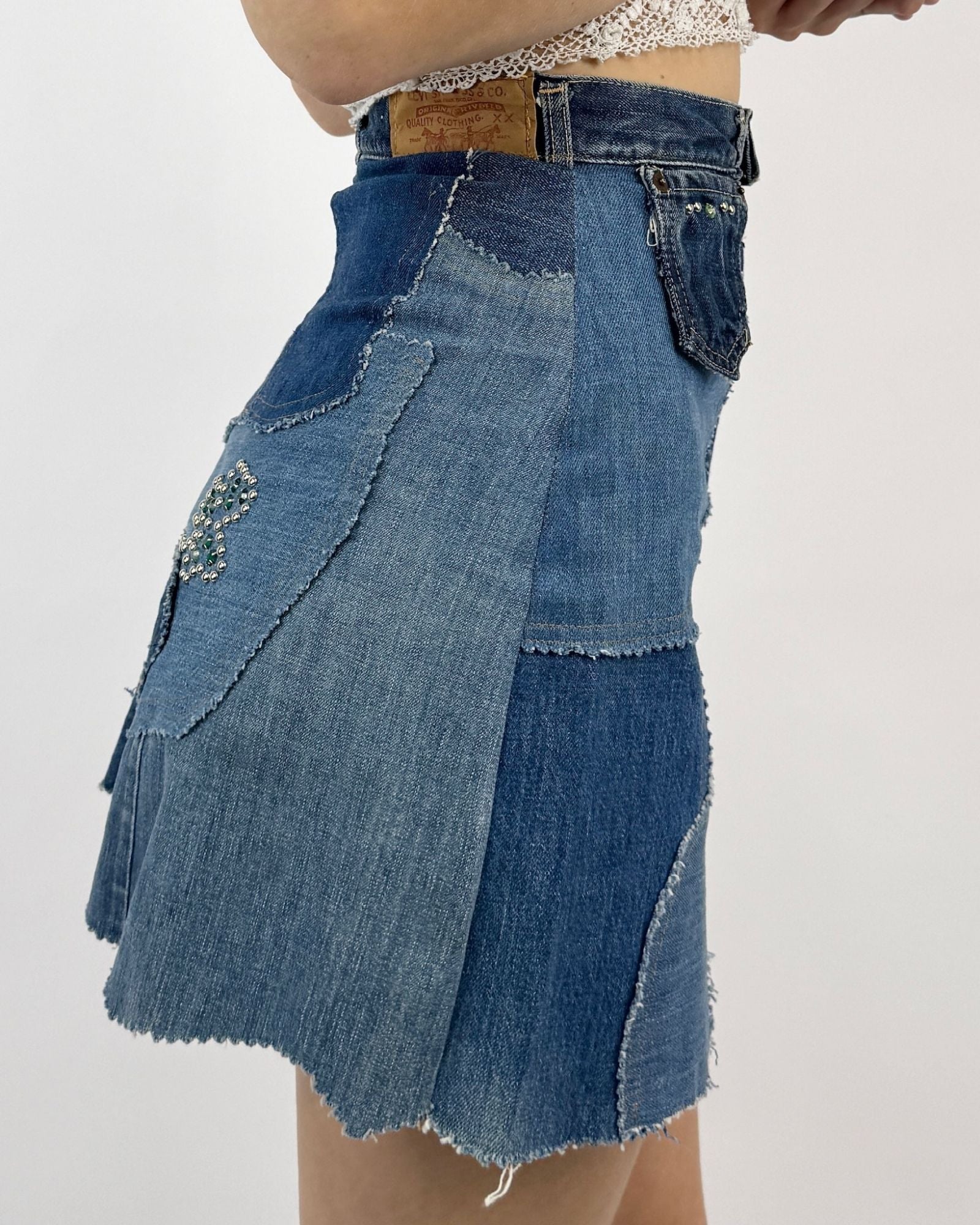 Lady Luck Levi's Patchwork Mini Skirt