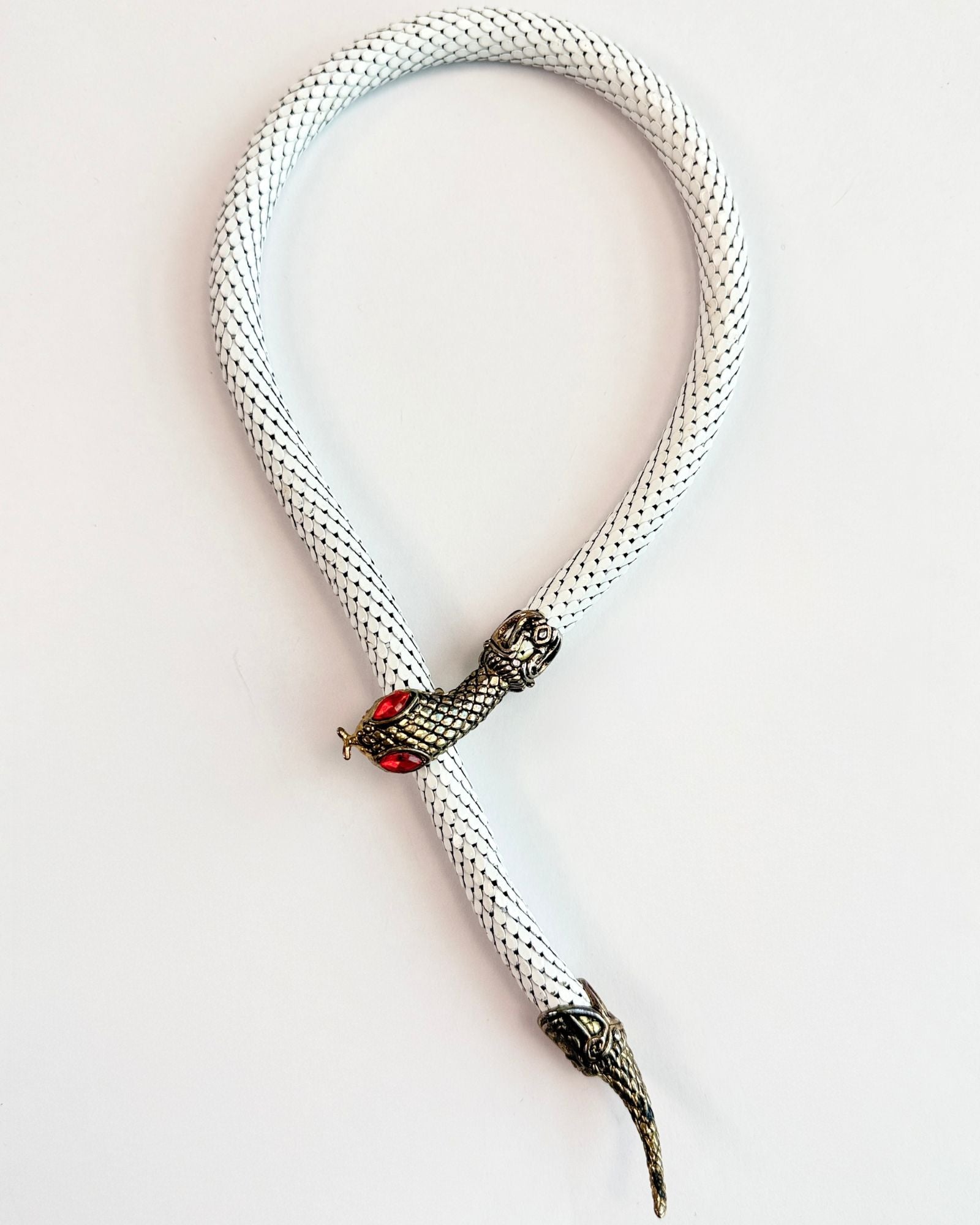 White Choker Snake Necklace