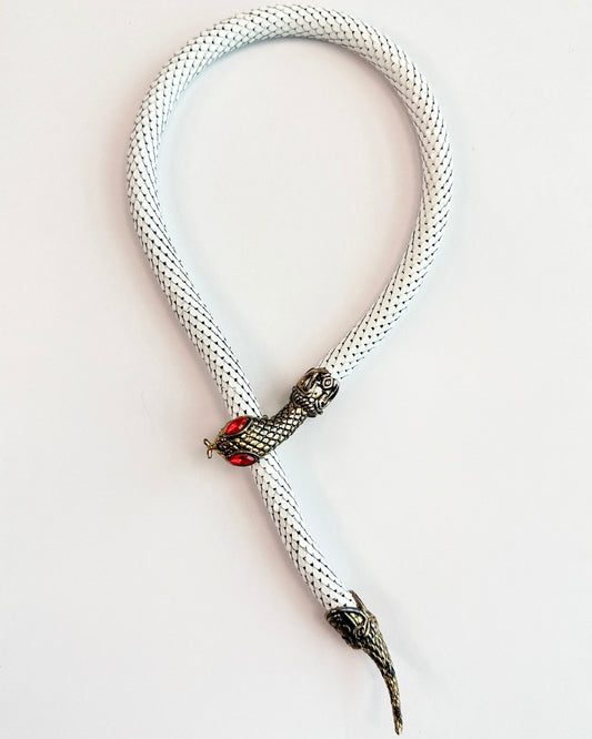 White Choker Snake Necklace