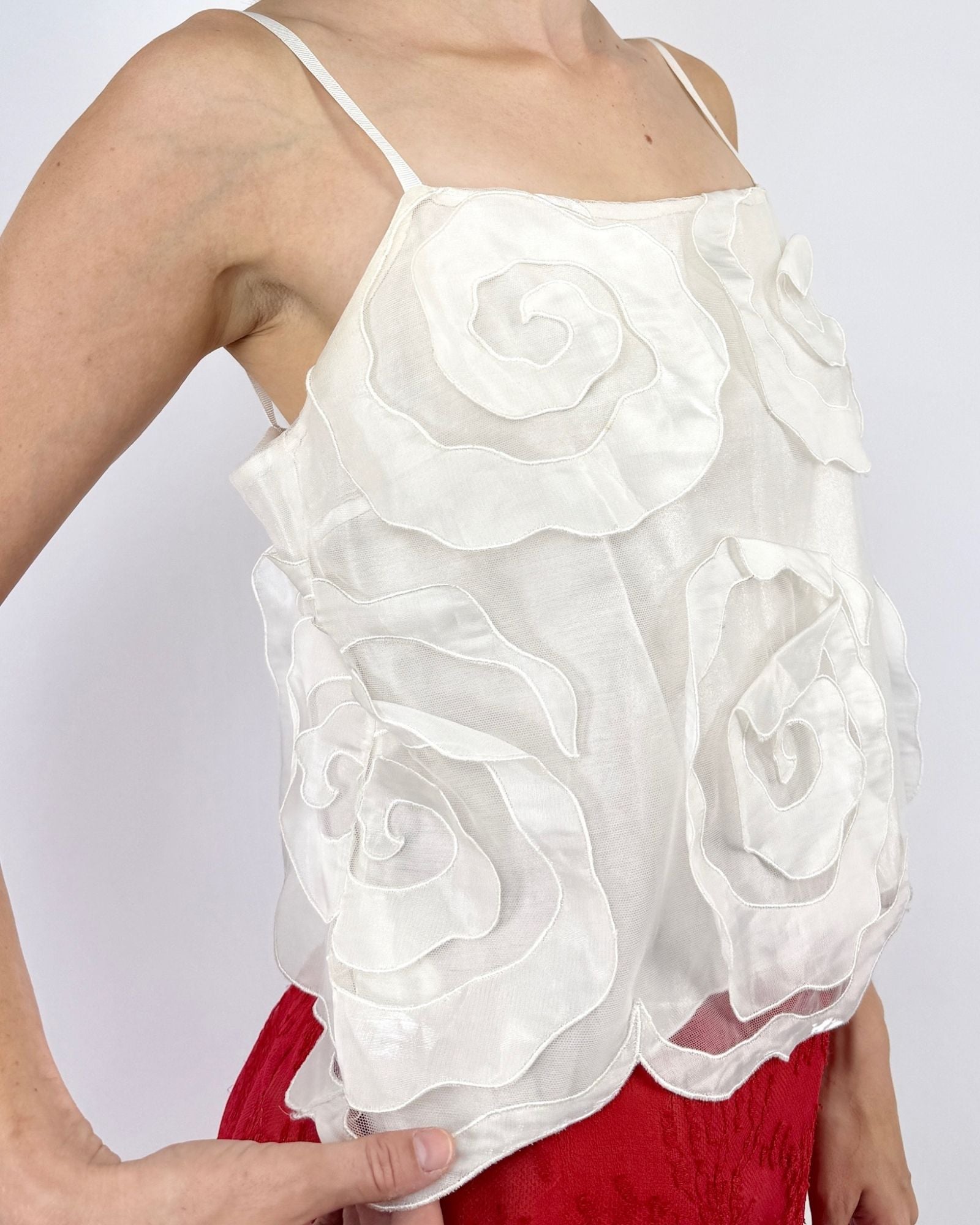 New Beginnings Armani Collezioni Rosette Tank