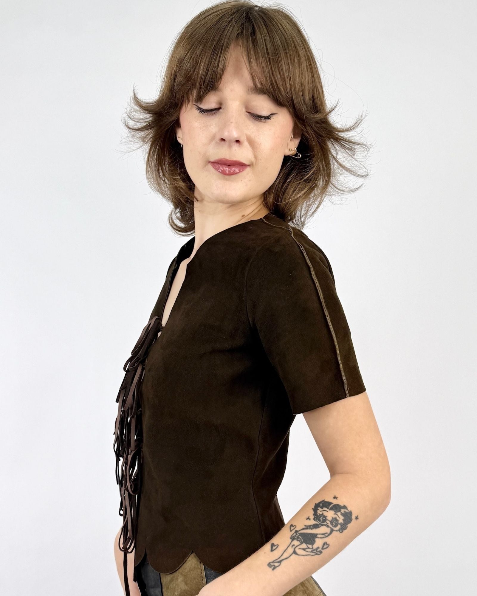 Cacao Dreams 60's Leather Tie-Top