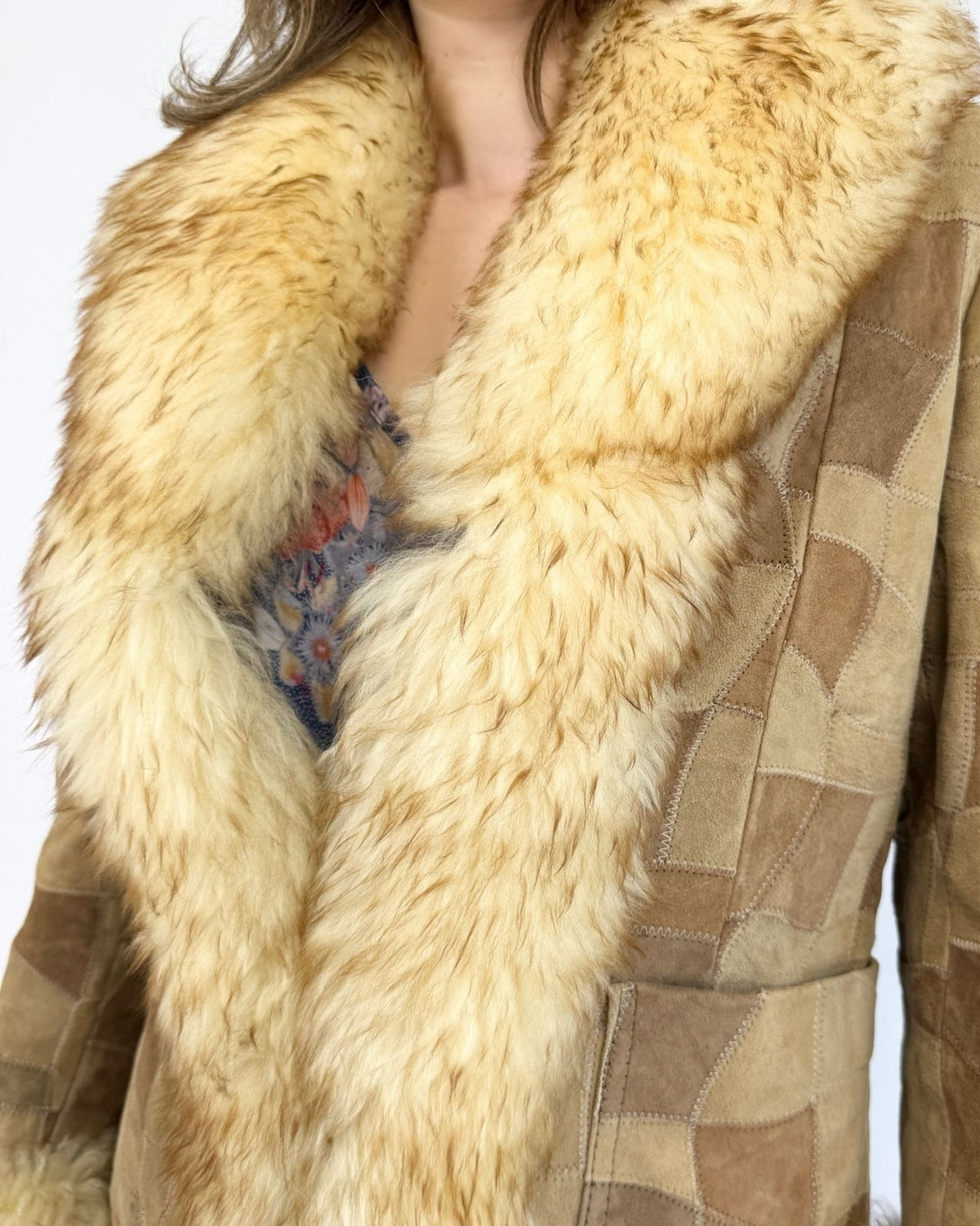 A Piece of You Patchwork Suede Coat