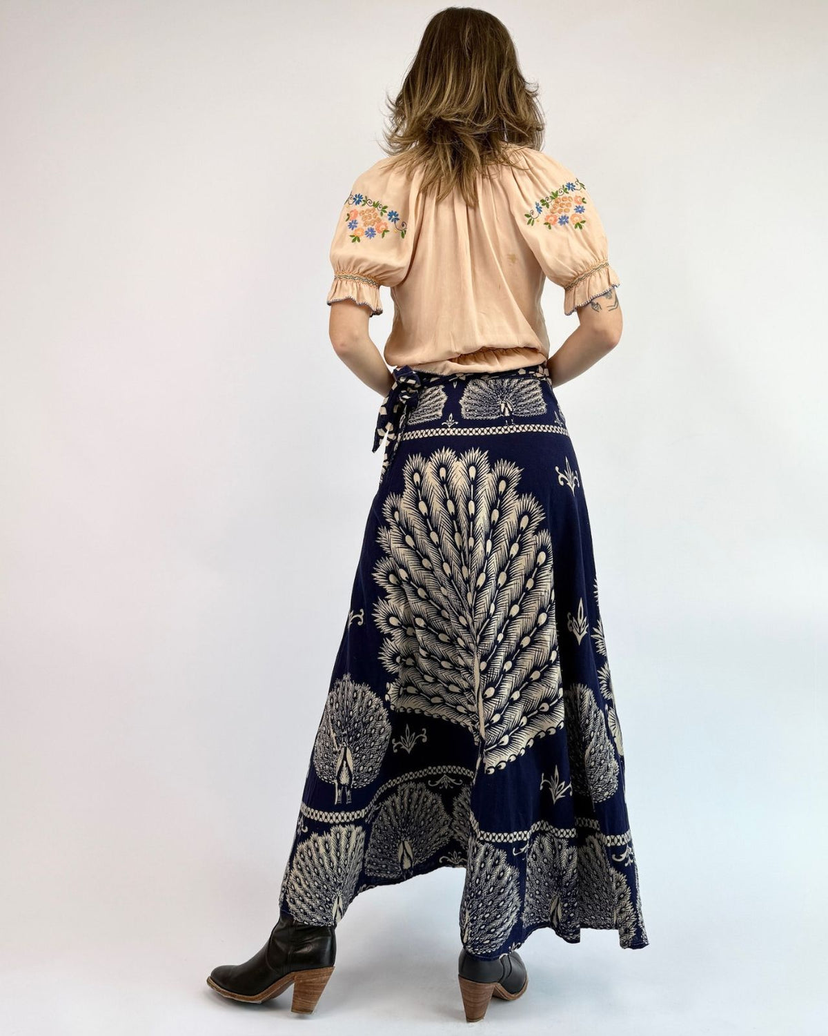 Walk The Walk Peacock Wrap Skirt