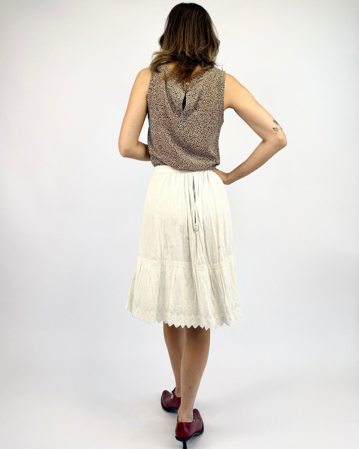 Dove Calls Cotton Edwardian Eyelet Skirt