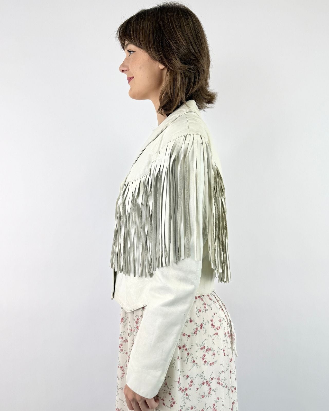 Sloan Peterson White Fringe Jacket